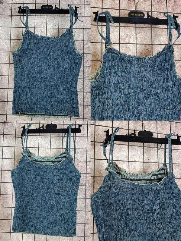 Burberry Burberry Summer Blue Ruffled Sleeveless Top. Size M / US 6-8 / IT 42-44 - 2 Thumbnail