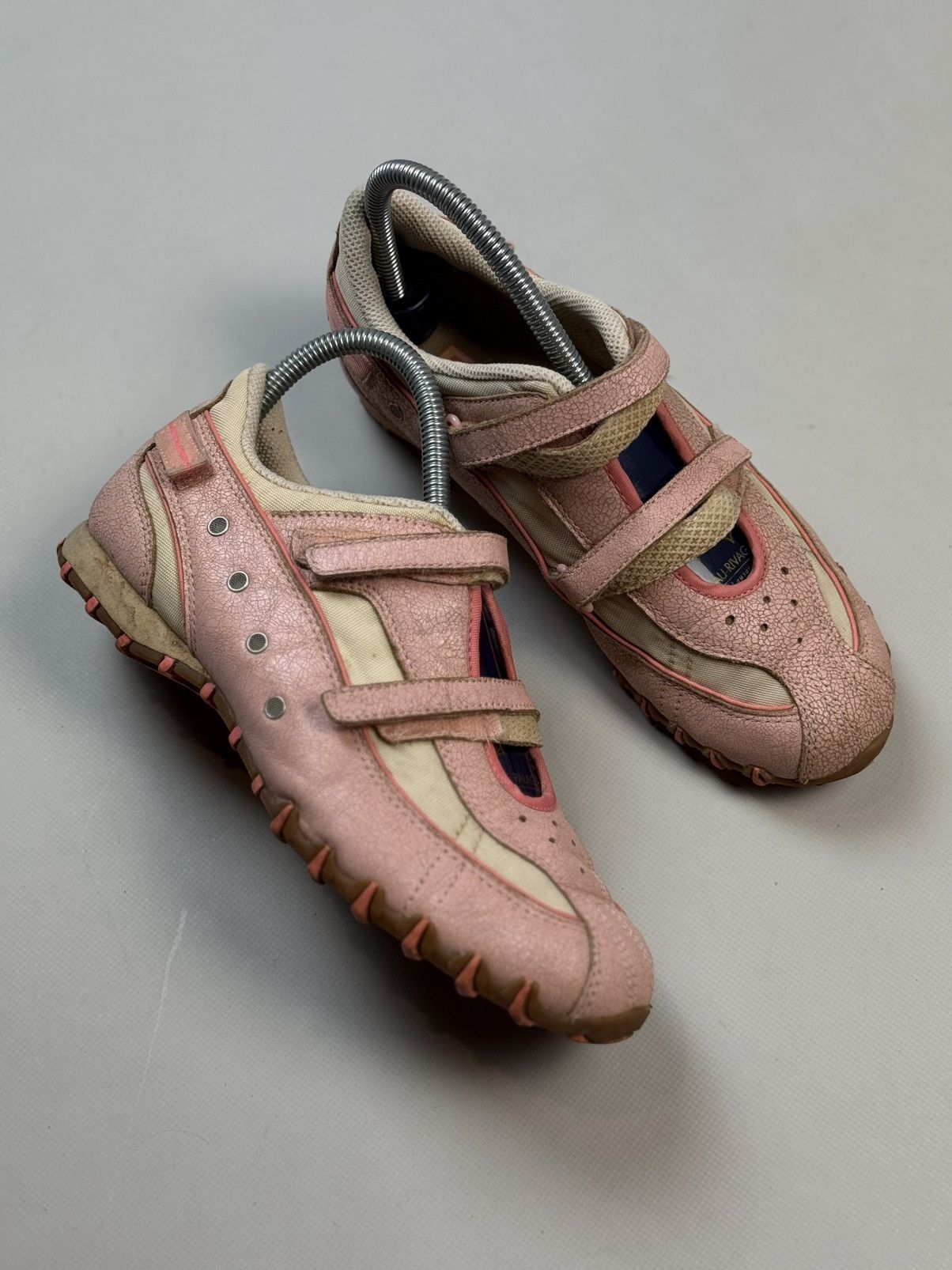 Diesel Vintage Y2K Leather Pink Straps Low Top Sneakers Ballets Size US 7 / IT 37 - 7 Thumbnail