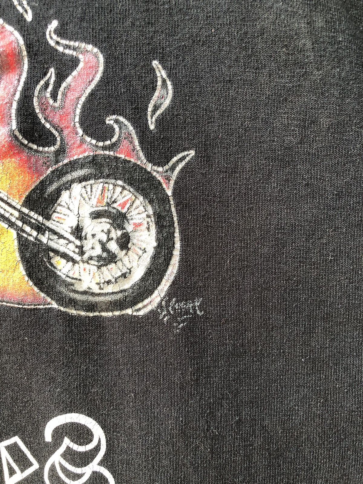 Harley Davidson 🔥Vintage🔥90s Sunfaded American Choopers Flames Tshirts Size US XXL / EU 58 / 5 - 7 Thumbnail