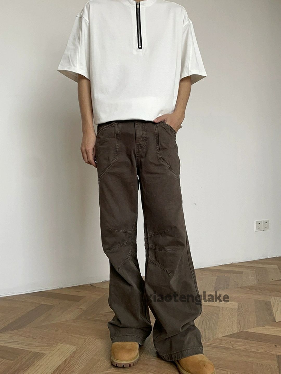 Designer × Japanese Brand × Vintage washed faded cleanfit yuppie bootcut carpenter pants Size US 32 / EU 48 - 4 Thumbnail