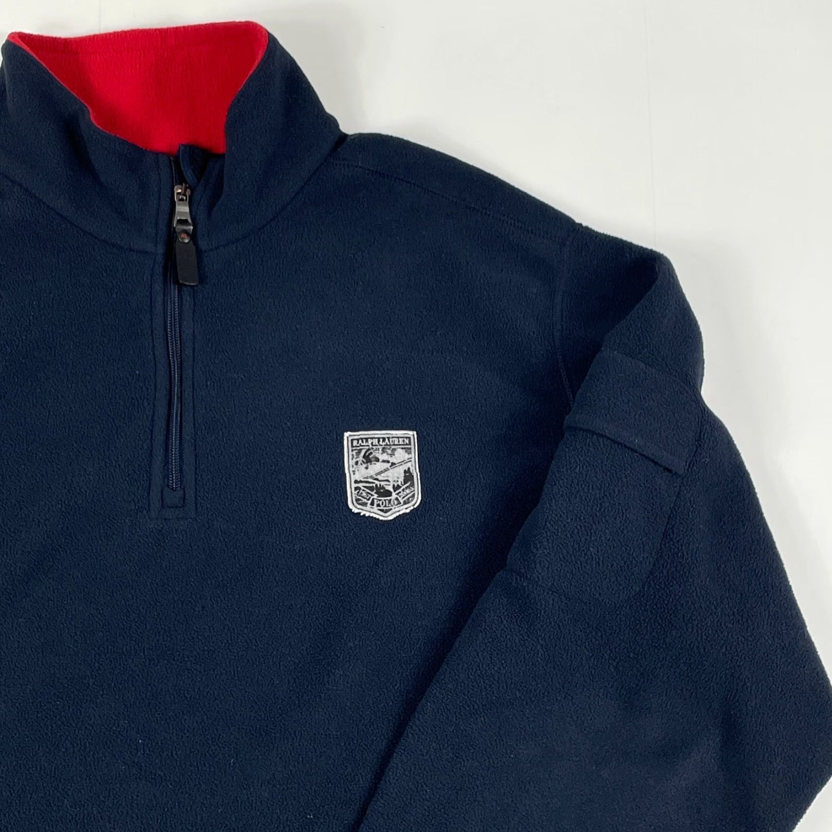 Polo Ralph Lauren VINTAGE Polo Ralph Lauren Sweater Men 2XL Blue 1/4 Zip Fleece Suicides Skier Polo Ralph Lauren Sweater Size US XXL / EU 58 / 5 - 3 Thumbnail