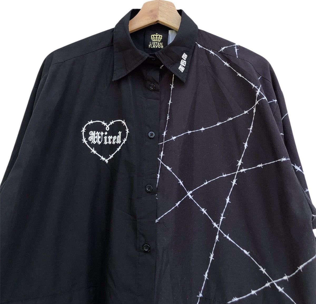 If Six Was Nine Japanese Brand Listen Flavor Wired Zipper Button Up Shirt Size US L / EU 52-54 / 3 - 5 Thumbnail