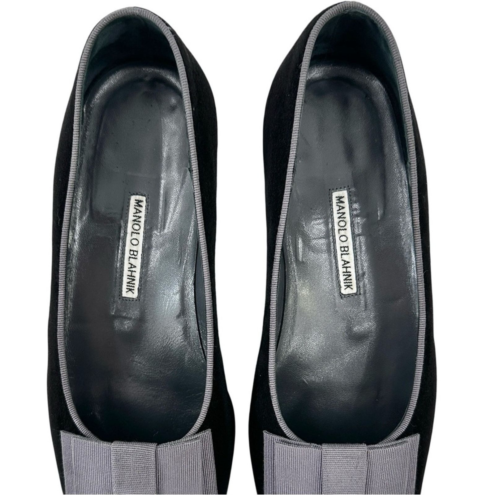 Manolo Blahnik Black Suede Black Tie Opera Pumps Loafers Formal Dress Shoes Size US 9 / EU 42 - 6 Thumbnail