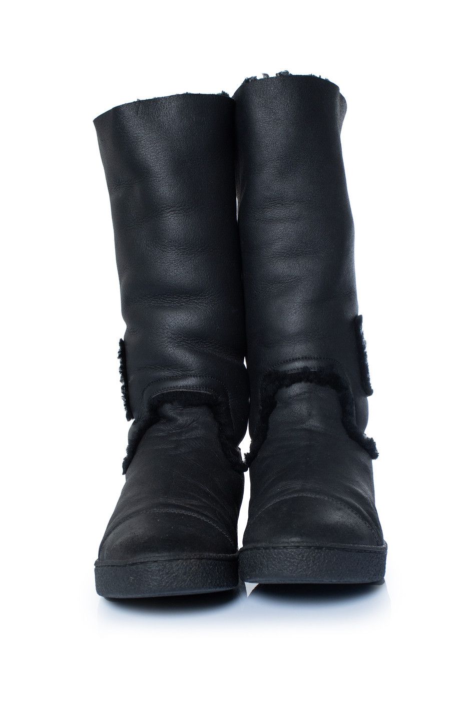 Chanel Chanel, Black shearling boots Size US 10 / IT 40 - 5 Thumbnail