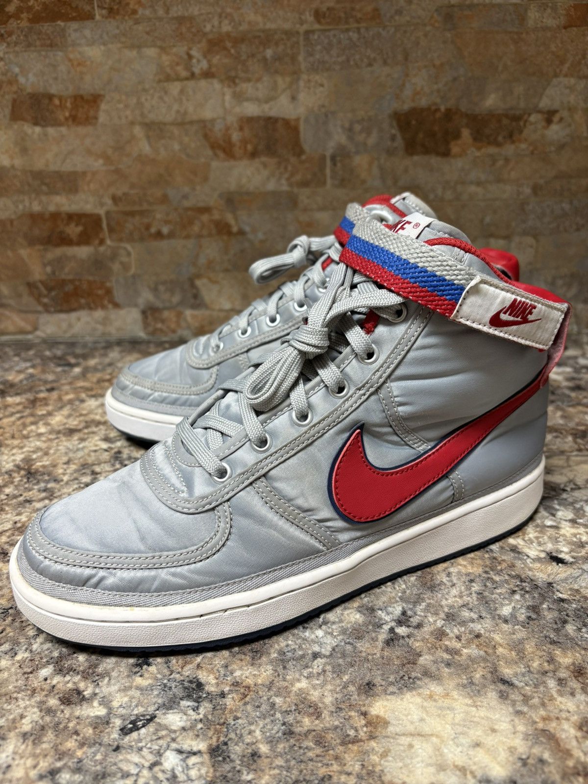 Nike Nike Vandal High Supreme QS OG Metallic Silver Red Size 7 Size US 7 / EU 40 - 1 Thumbnail