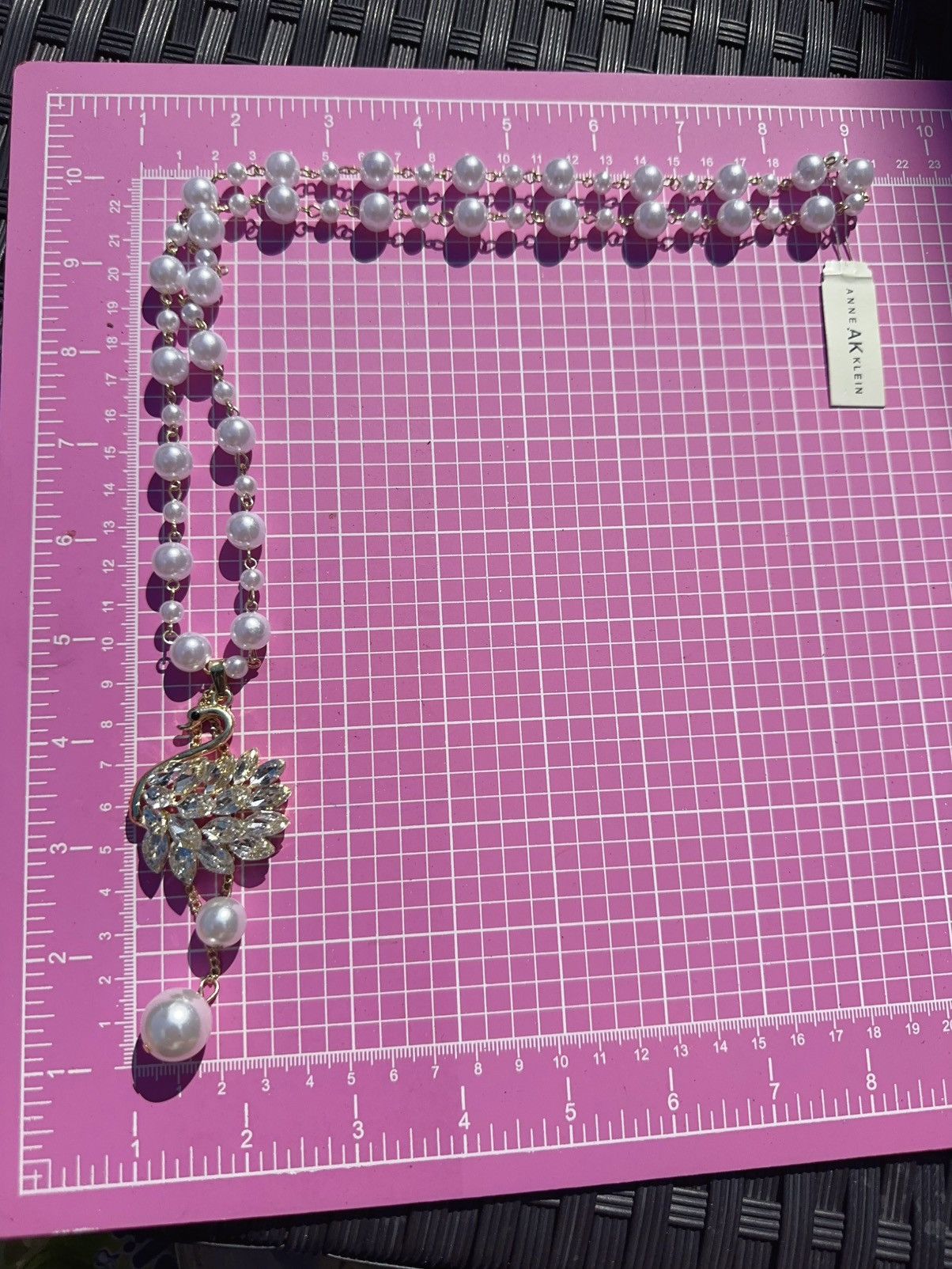 Anne Klein Anne Klein gold tone Y-drop long pearl necklace diamonds Size ONE SIZE - 4 Thumbnail