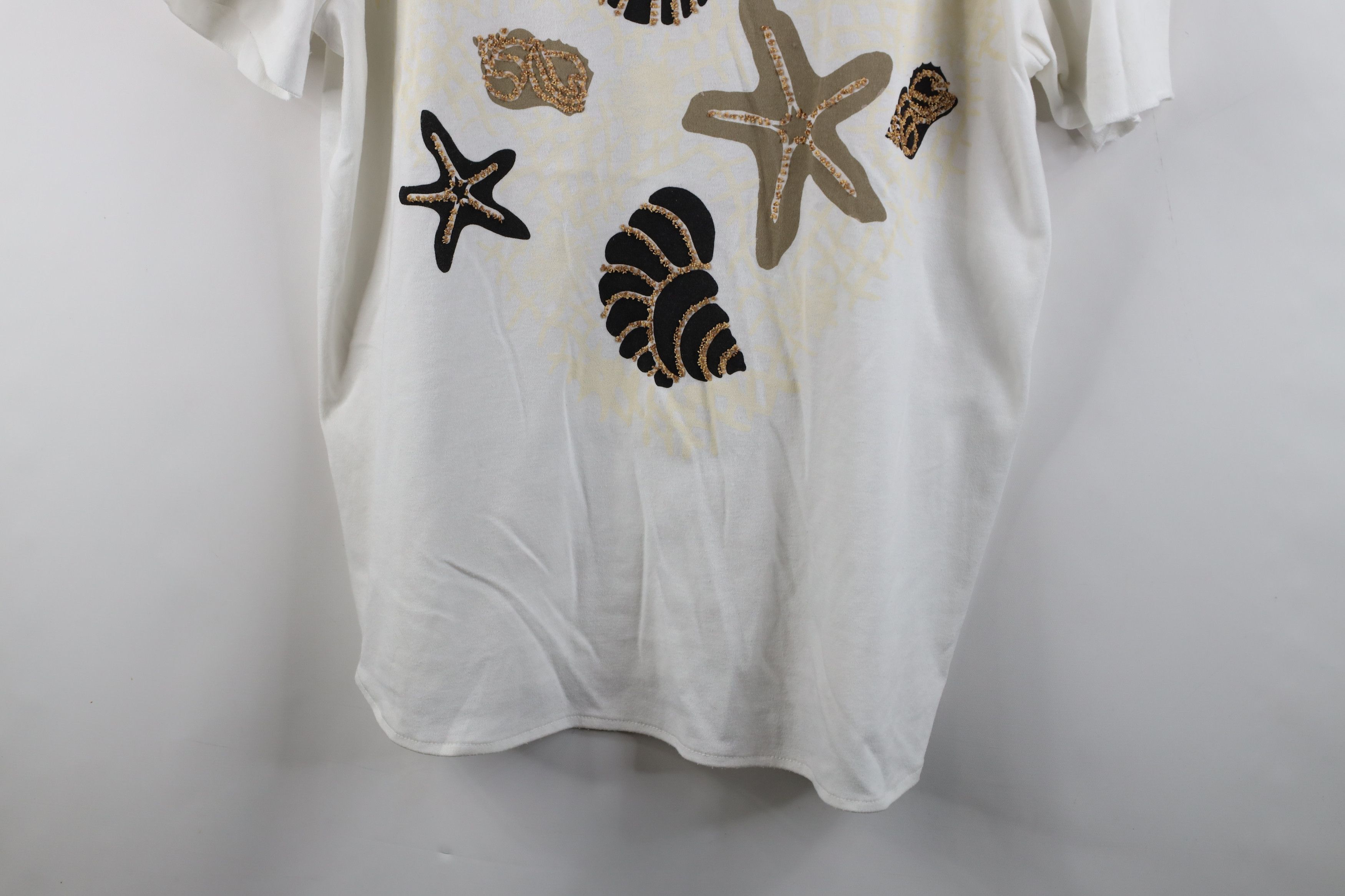 Vintage Vintage 90s Streetwear Seashell Starfish Beach T-Shirt USA Size 3XL / US 20-22 - 3 Thumbnail