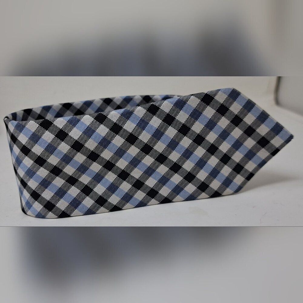 Ben Sherman Ben Sherman Men's Slim Tie Neck Tie 100% Silk Black Blue Wh Size ONE SIZE - 2 Thumbnail