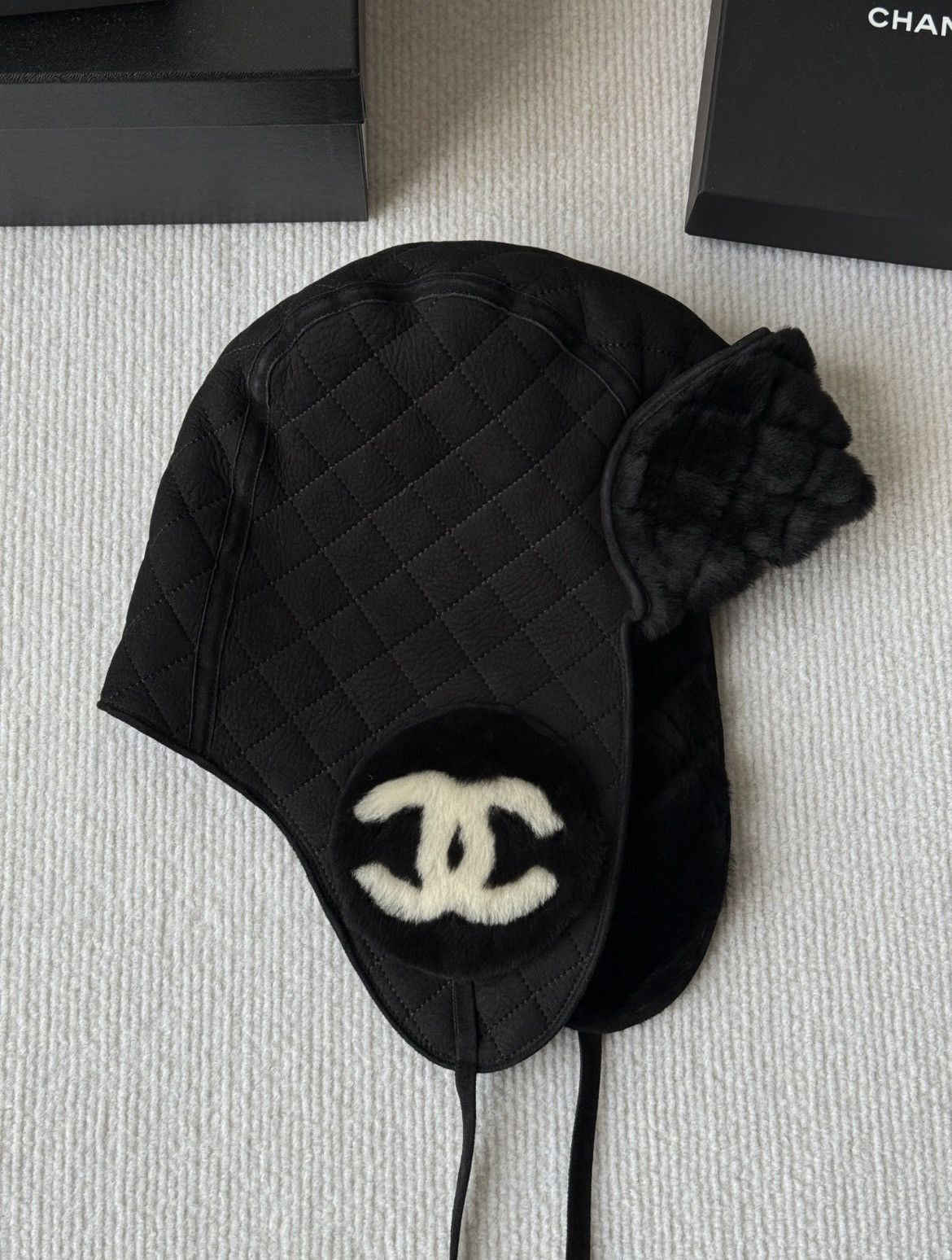 Chanel Chanel Black Hat -2505 Size ONE SIZE - 3 Thumbnail