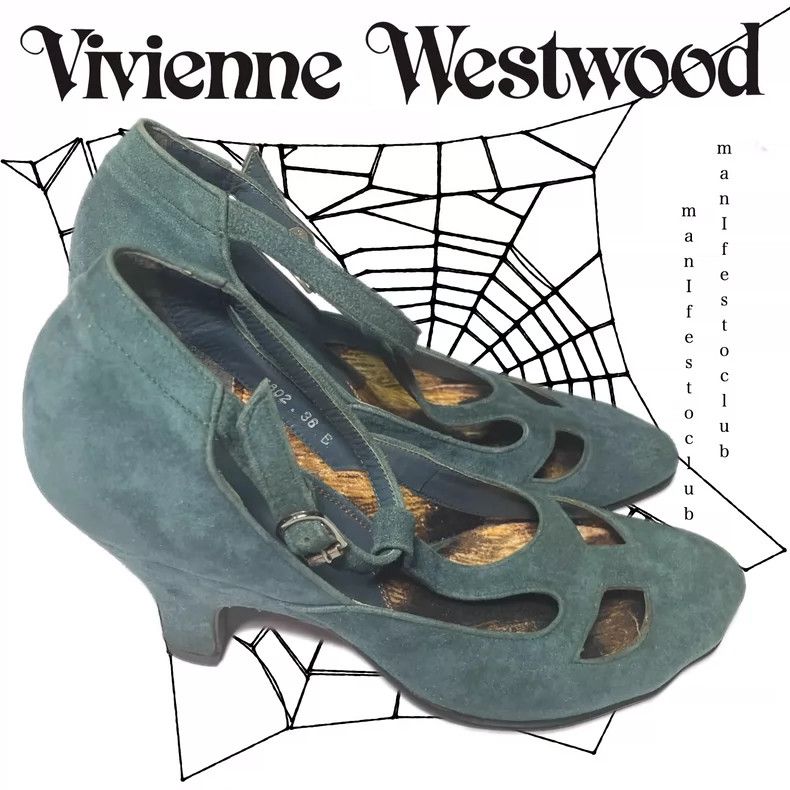 Vivienne Westwood Vivienne Westwood Cat爪 blue velvet high heels Size US 5.5 / IT 35.5 - 1 Thumbnail