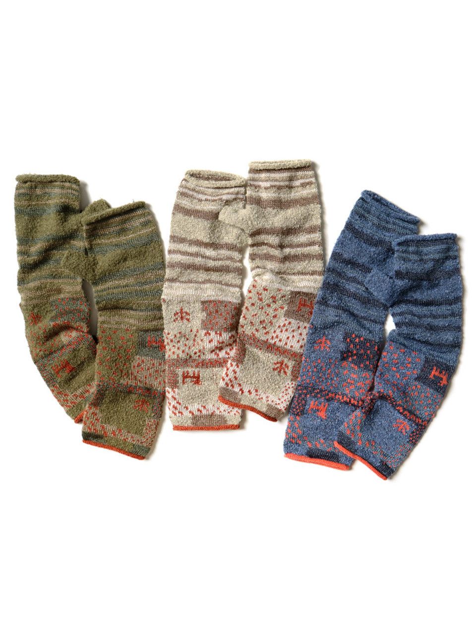 Kapital KAPITAL GABBEH PATCHWORK 2-WAY MITTENS BLUE OS NEW Size ONE SIZE - 9 Thumbnail