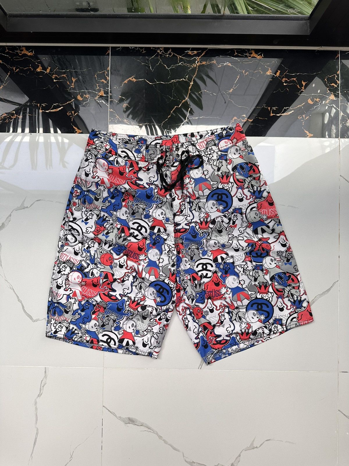 Stussy × Vintage STUSSY VINTAGE MONOLOGO STREETWEAR SHORTS Size US 32 / EU 48 - 2 Thumbnail