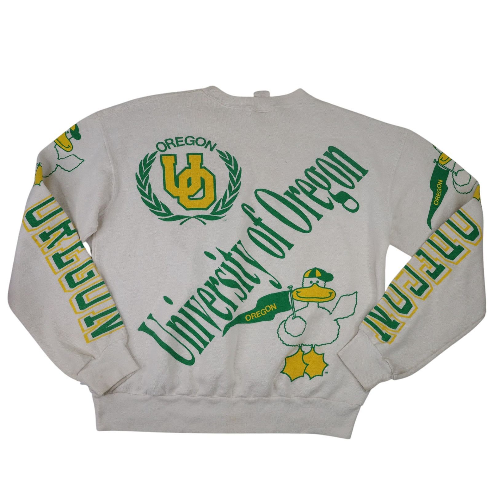 Majestic × NCAA × Vintage VTG Majestic University of Oregon Ducks Graphic Sweatshirt Size US L / EU 52-54 / 3 - 9 Thumbnail