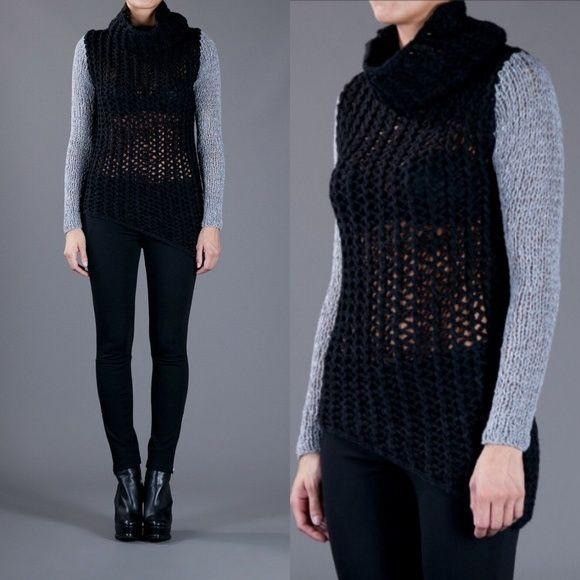 Helmut Lang Helmut Lang Tattered Tape Sweater Cowl Knit Sheer Size S / US 4 / IT 40 - 1 Thumbnail