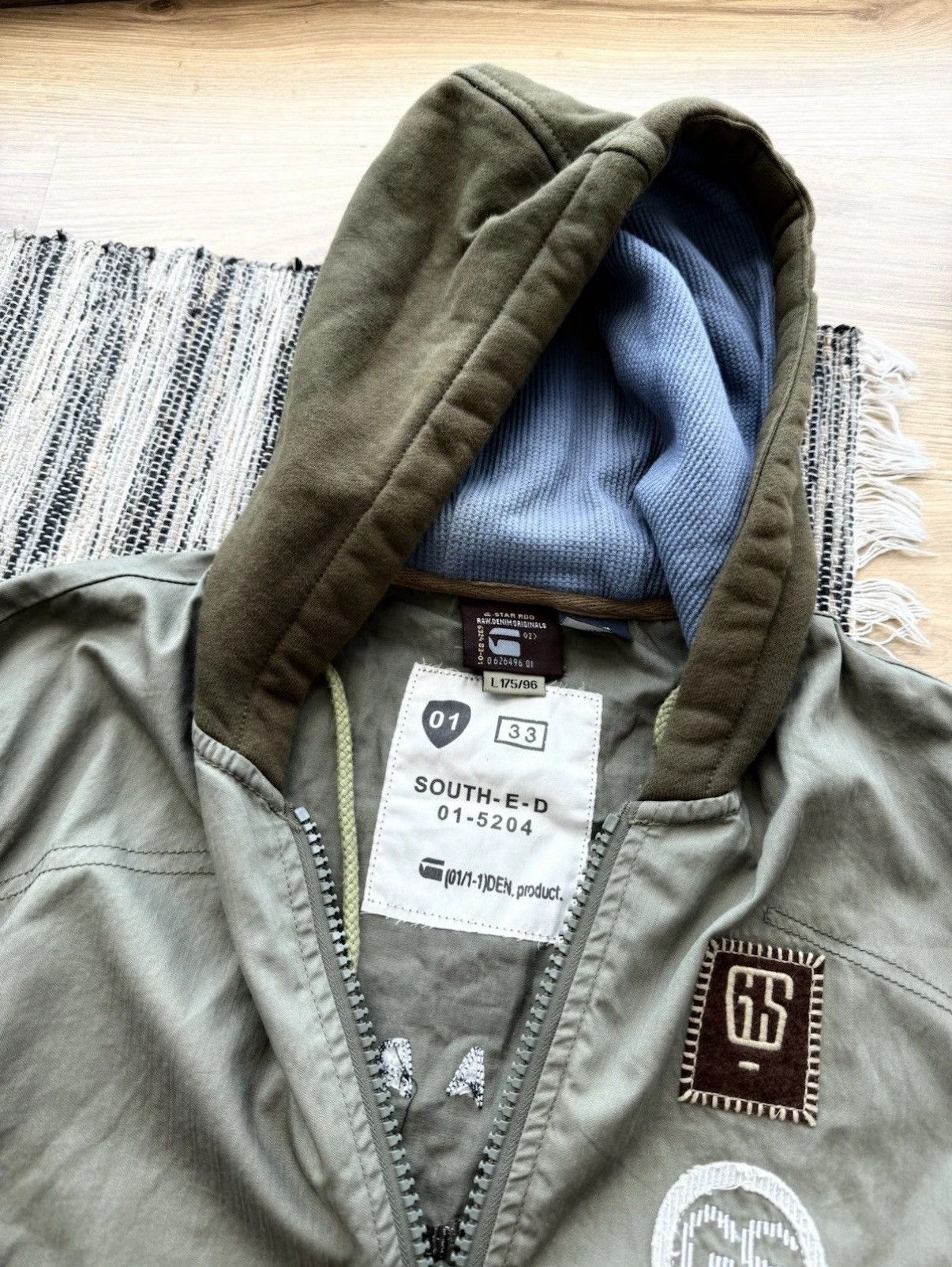 G-Star VINTAGE G-STAR RAW MILITARY JACKET SOUTH WITH HOOD COTTON Size US L / EU 52-54 / 3 - 10 Thumbnail