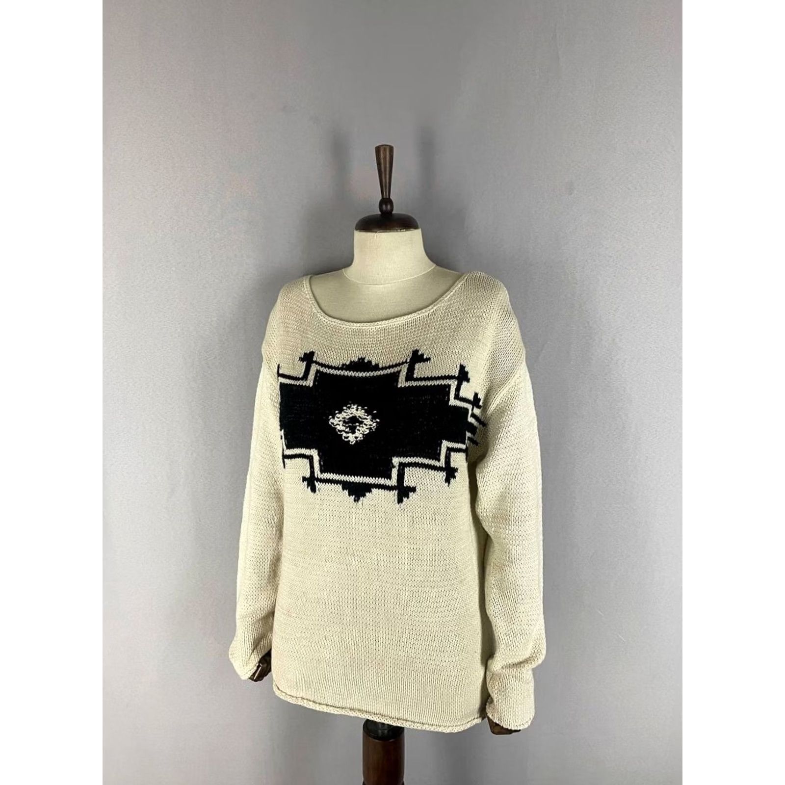 Ralph Lauren Ralph Lauren Womens Knit Sweater Size M Beige Cotton Scoop Neck Long Sleeve Regular Pullover Size M / US 6-8 / IT 42-44 - 2 Thumbnail