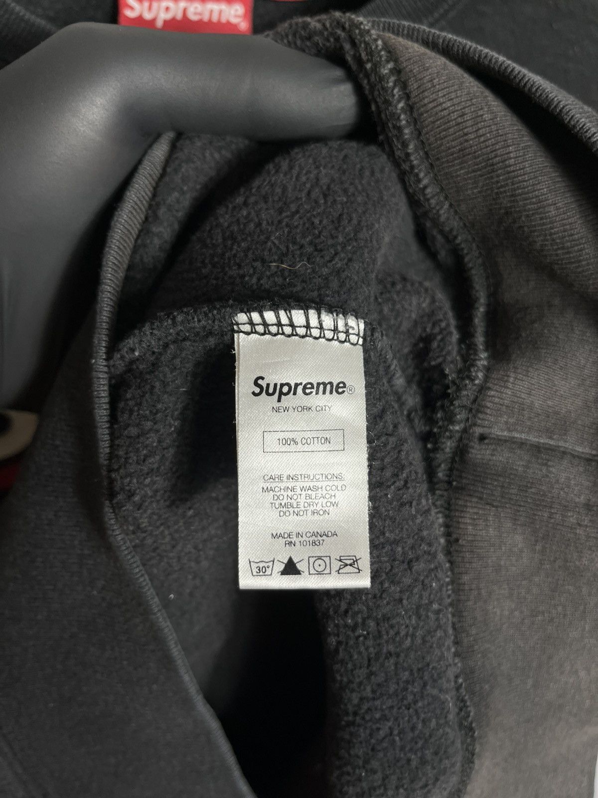Supreme Supreme Underline Logo Crewneck Black Mens Print Size US M / EU 48-50 / 2 - 8 Thumbnail