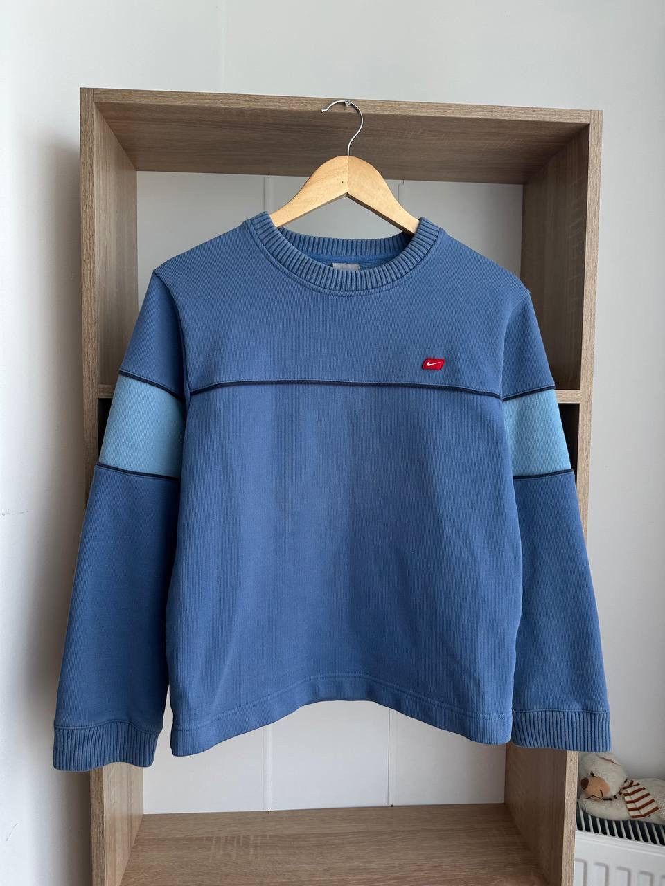 Nike × Nike ACG × Vintage Vintage Nike Blue Big Logo Sweater Size US XS / EU 42 / 0 - 7 Thumbnail