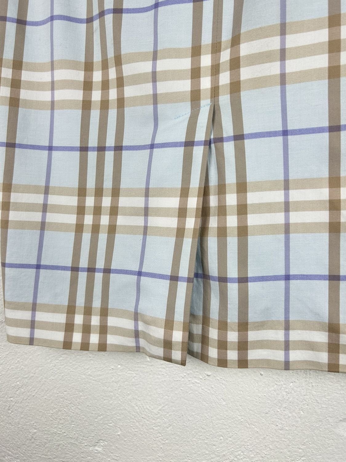 Burberry Burberry Blue Nova Check Pencil Skirt Size US 6 Size 28" / US 6 / IT 42 - 8 Thumbnail