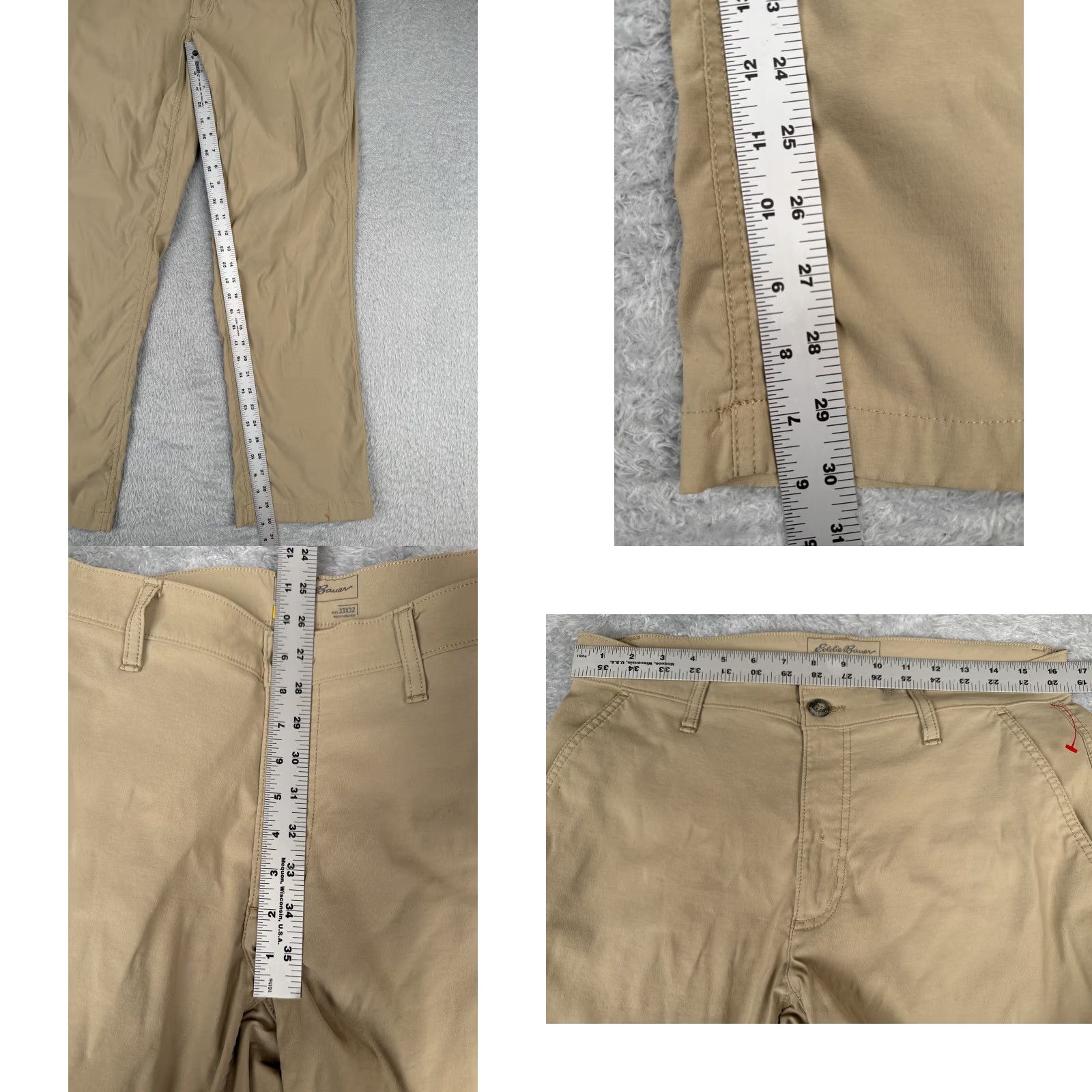 Eddie Bauer Eddie Bauer Pants Men Regular Cargo Straight Brown 33 Nylon Read Me Size US 33 - 8 Thumbnail