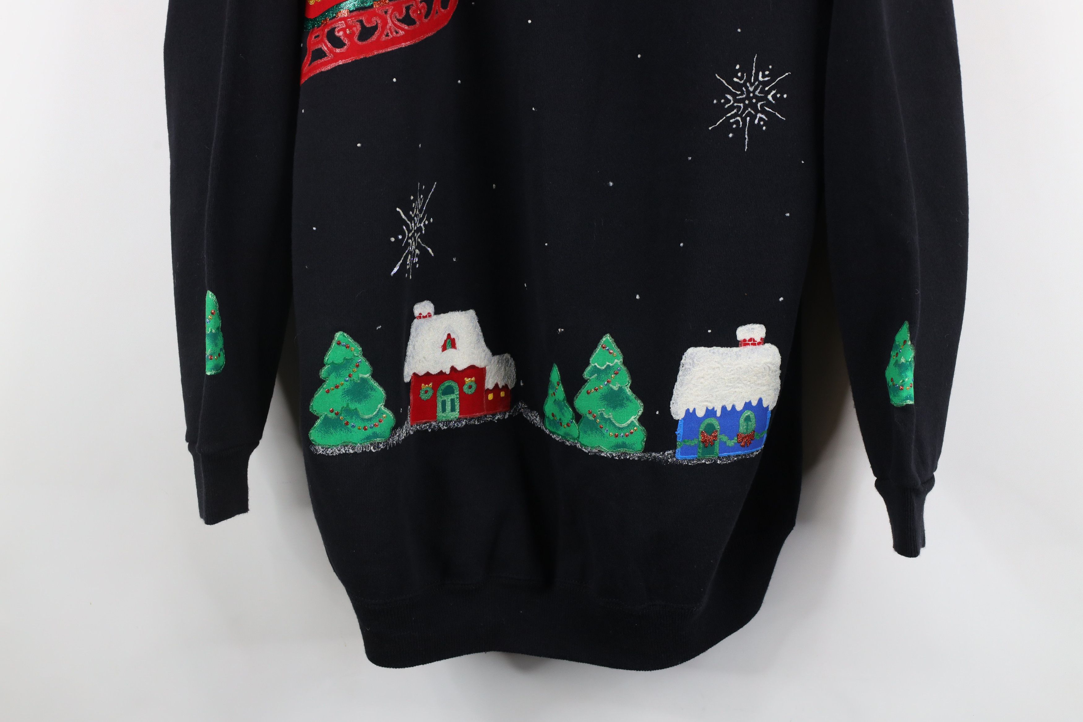 Vintage Vintage 90s Streetwear Puffy Paint Crewneck Sweatshirt USA Size XXL / US 16-18 / IT 52-54 - 3 Thumbnail