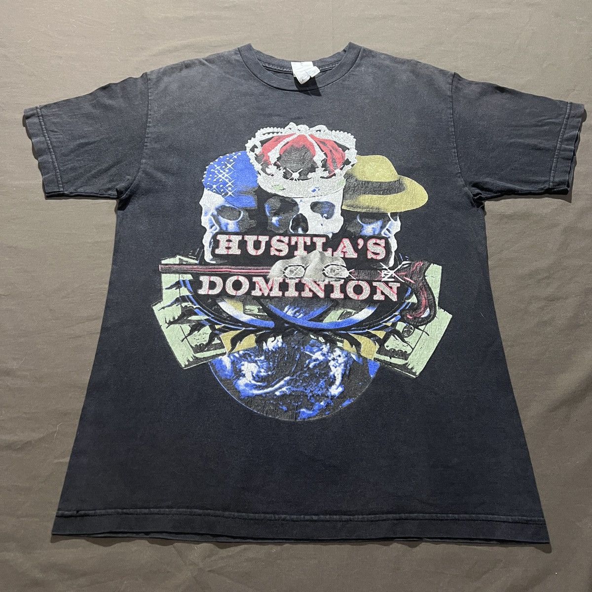 Rap Tees Vintage Y2K Hustla's Dominion hiphop Tee Faded Size US M / EU 48-50 / 2 - 1 Thumbnail