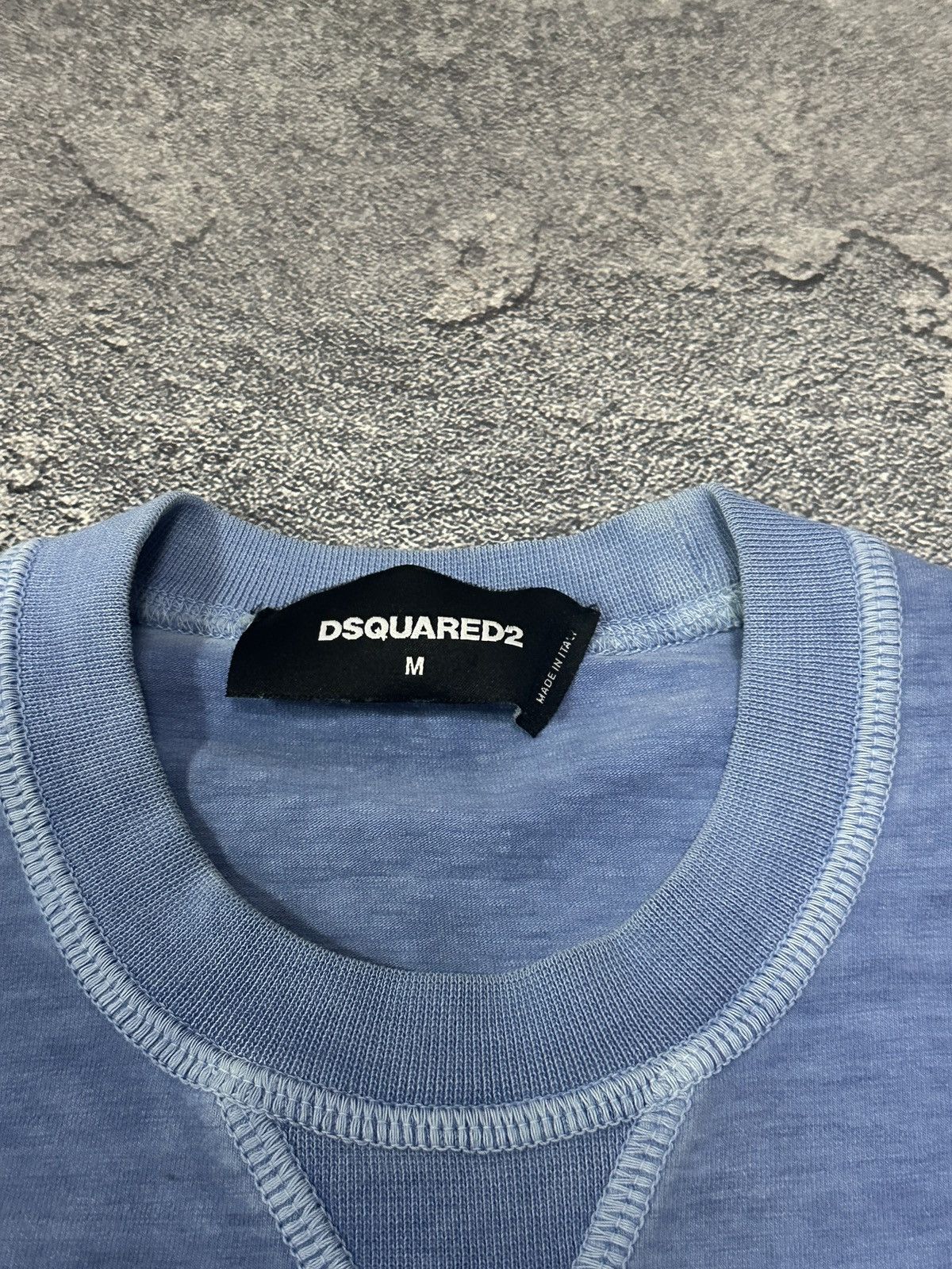 Dsquared2 Dsquared2 Garment Dyed Big Logo Sweatshirt Distressed Style Size US M / EU 48-50 / 2 - 3 Thumbnail