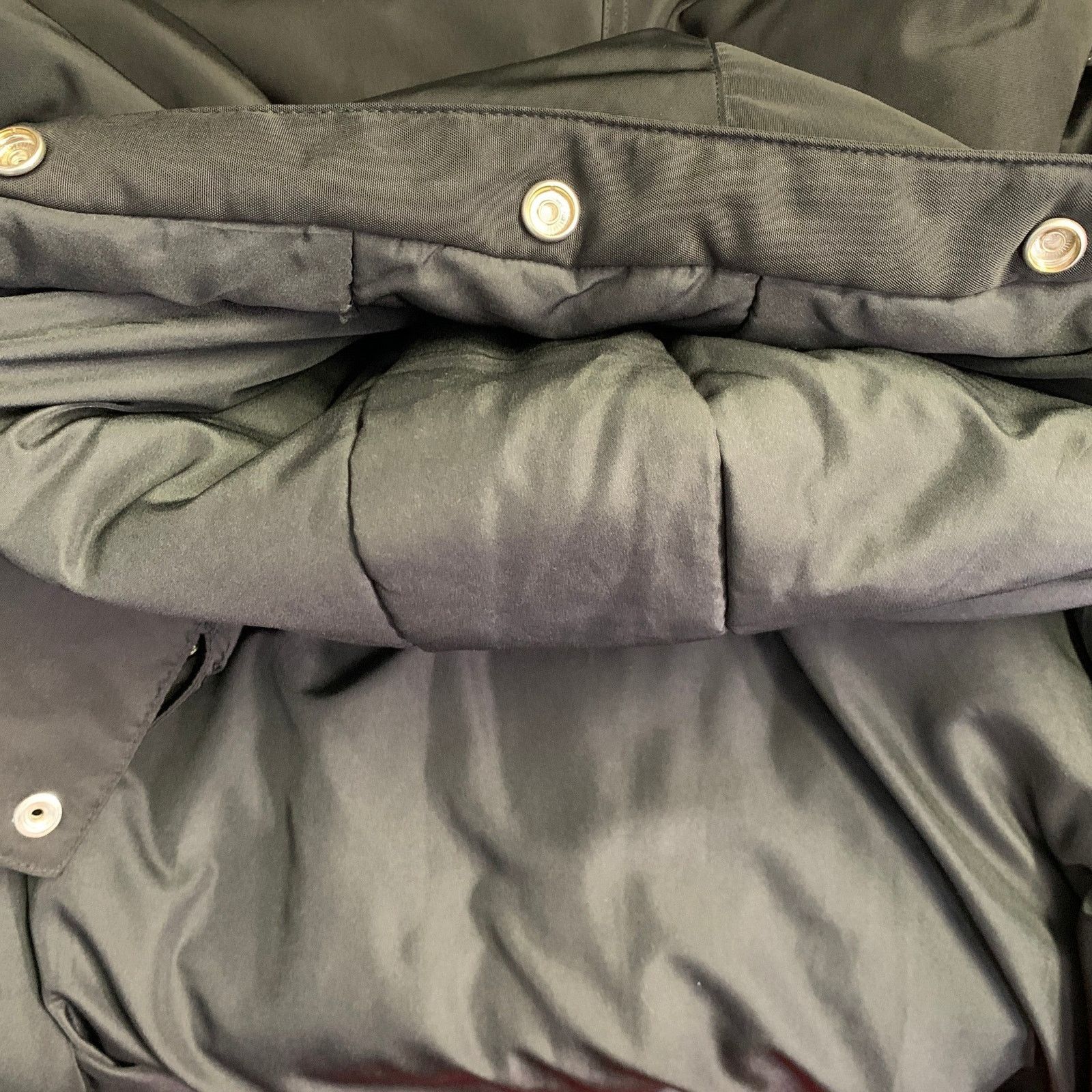 The Kooples THE KOOPLES Size XL Black Polyester Leather Trim Hooded Coat Size US XL / EU 56 / 4 - 10 Thumbnail