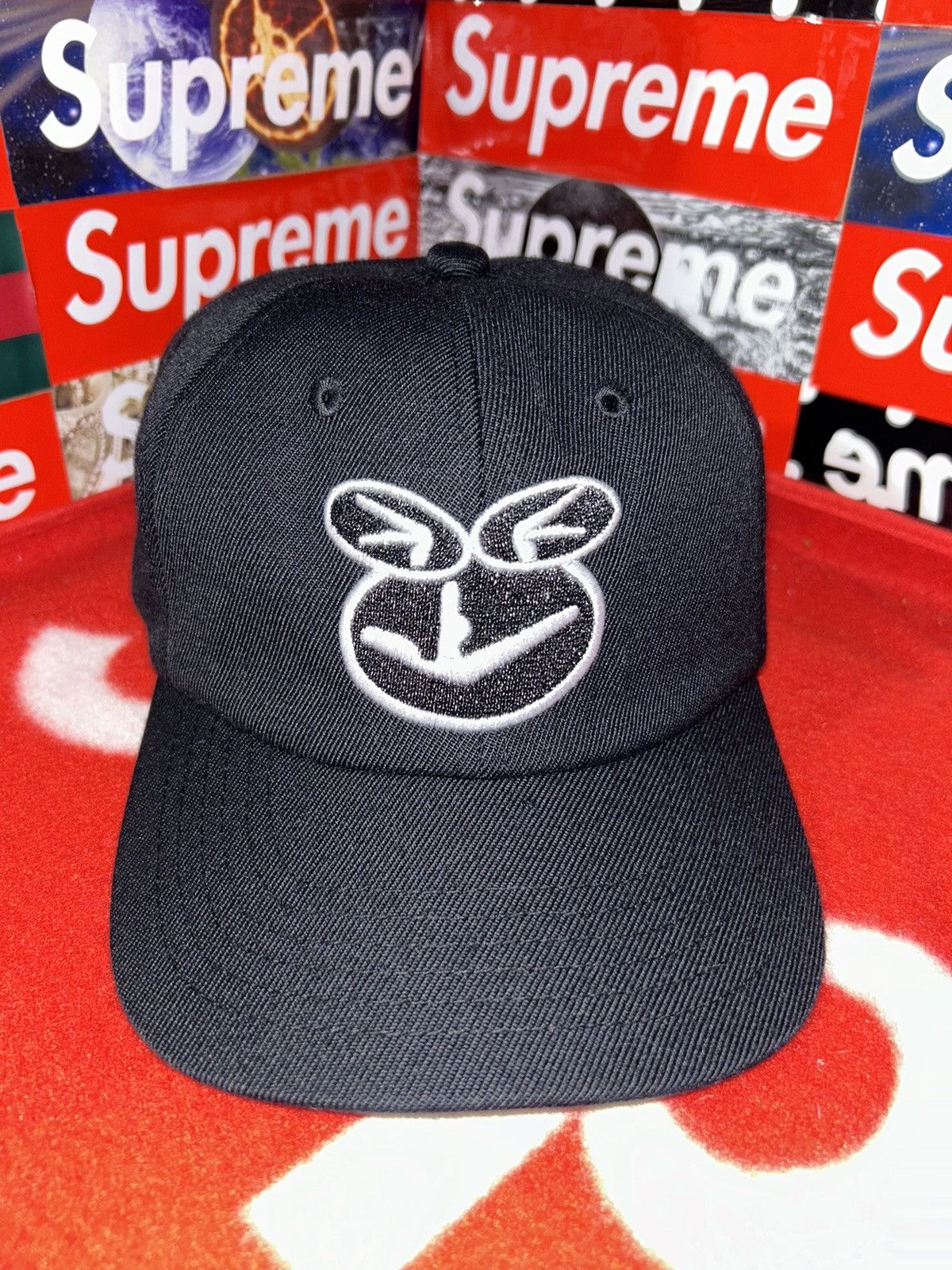Supreme Supreme x Aphex Twin 6-Panel Cap Black Hat SS25 NEW | Grailed