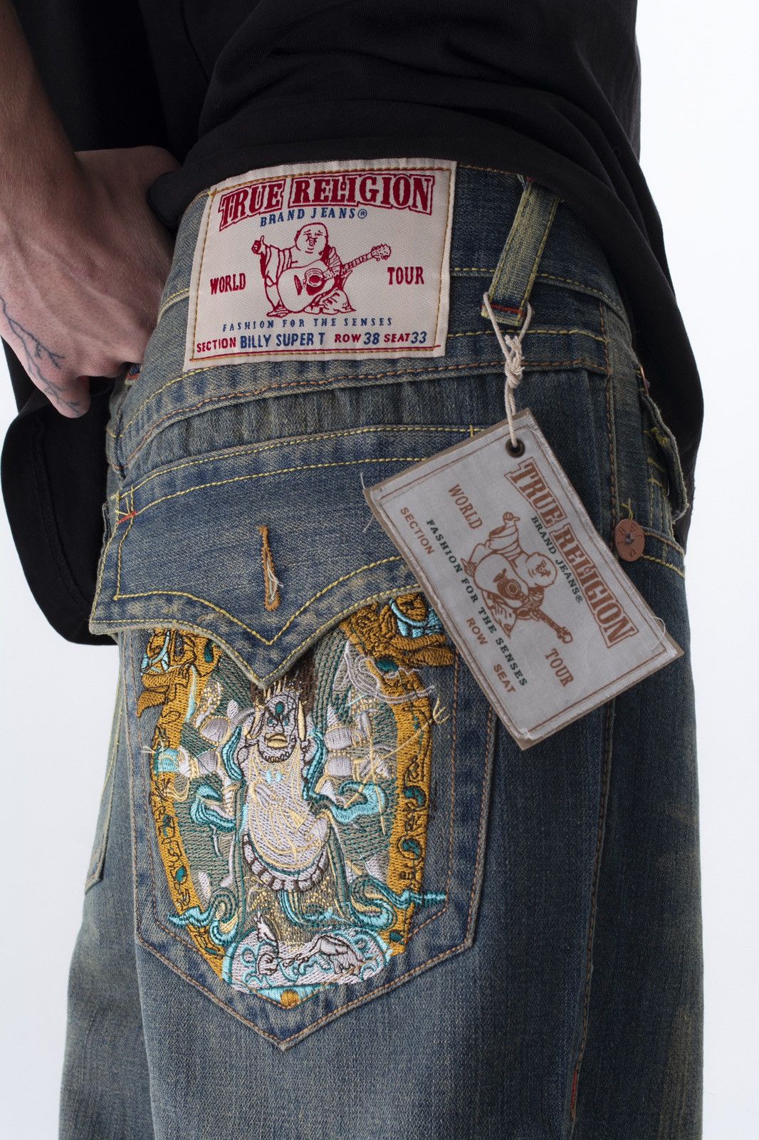 True Religion × Vintage 1New True Religion Jeans Denim faded pants y2k hype Size US 38 / EU 54 - 8 Thumbnail