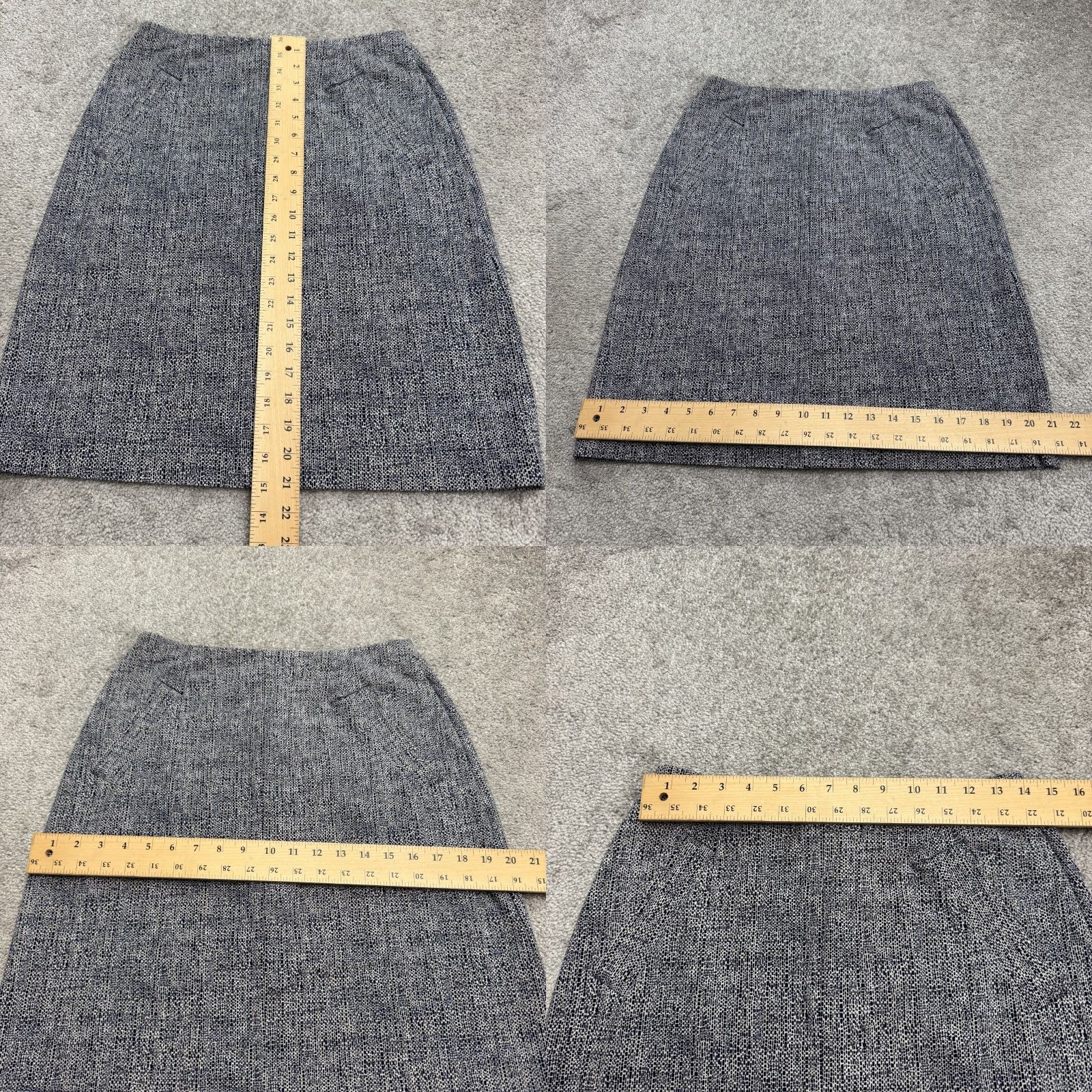 Lands' End Lands' End Skirt Womens 6 Blue Geometric Pockets Lined Pencil Short 21in 28in Waist Adult Womens Classic Workwear Size 28" / US 6 / IT 42 - 8 Thumbnail