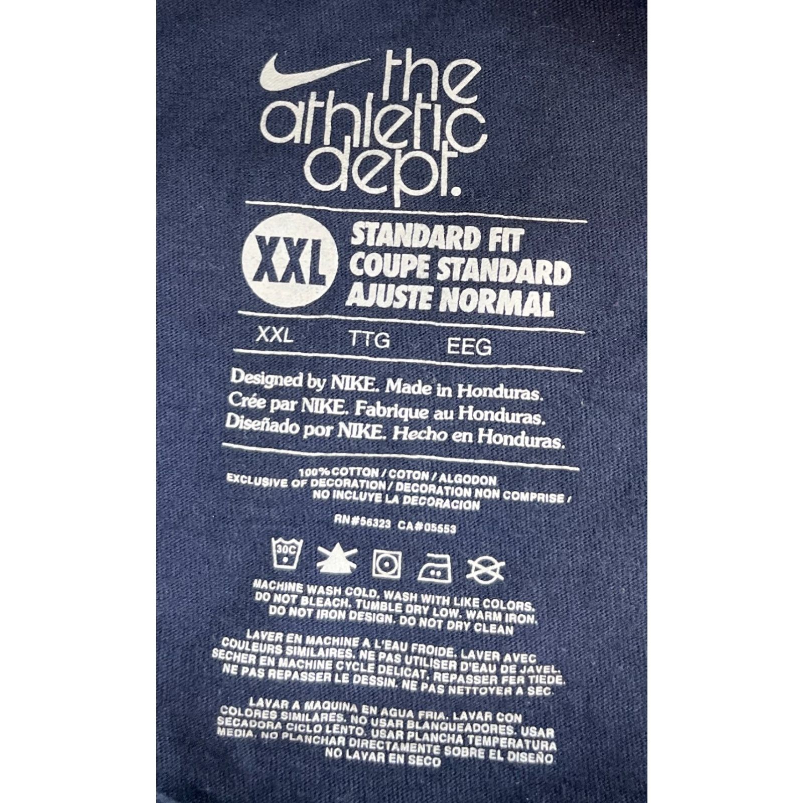 Nike Nike Men's Vintage Y2K Since 72 T-Shirt 2XL Blue Short Sleeve Crew Neck Sports Vintage Mens Shirts Shirts Mens 2000s Size US XXL / EU 58 / 5 - 4 Thumbnail