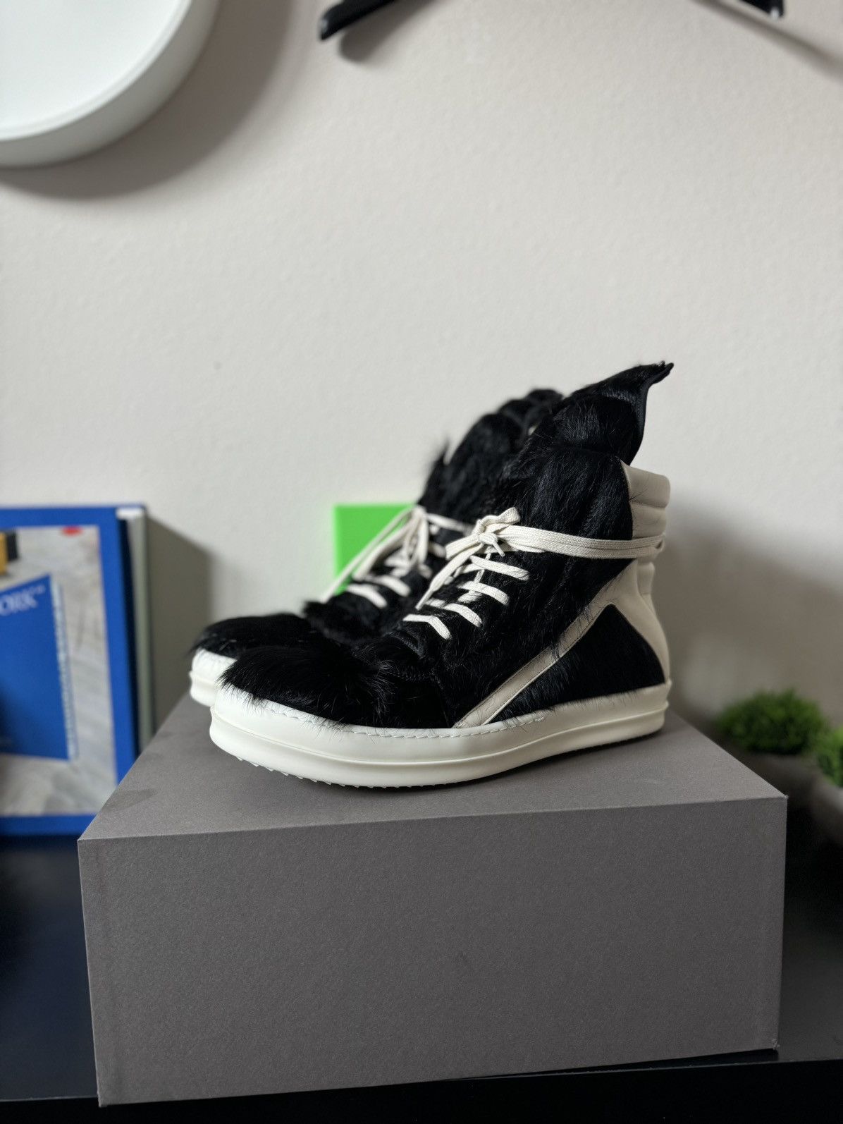 Rick Owens × Rick Owens Drkshdw Rick Owens Lido Geobasket High 'Black ...