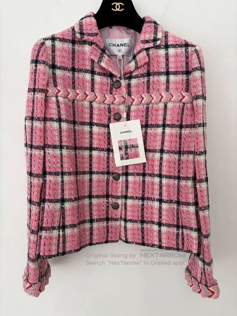 Chanel Chanel 24S spring and summer series pink plaid twill soft Size XS / US 0-2 / IT 36-38 - 1 Thumbnail