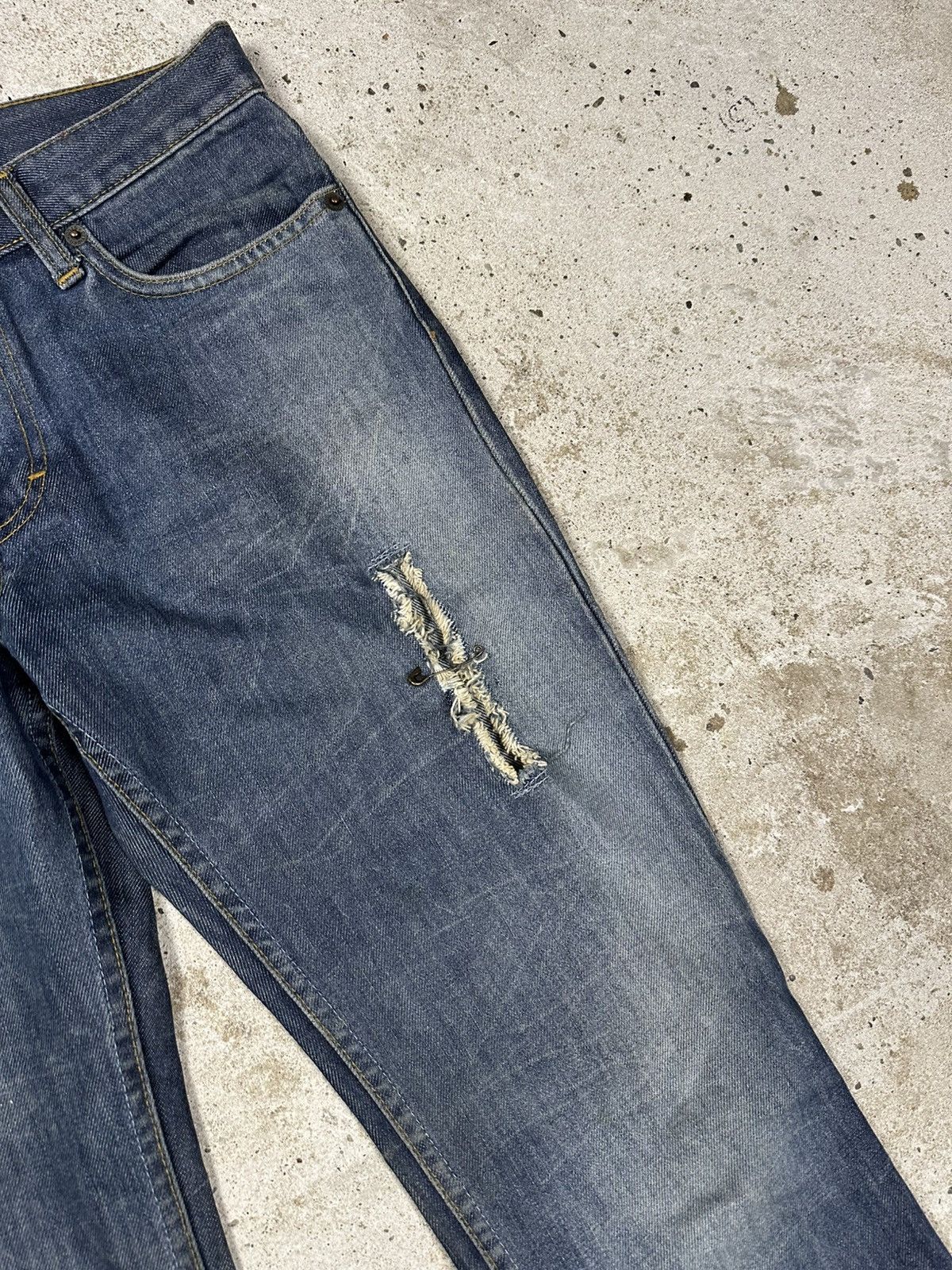 If Six Was Nine × Japanese Brand × Le Grande Bleu (L.G.B.) Vintage Y2K Reworked Flare Boot Cut Distressed Jeans Japan Size US 30 / EU 46 - 15 Thumbnail