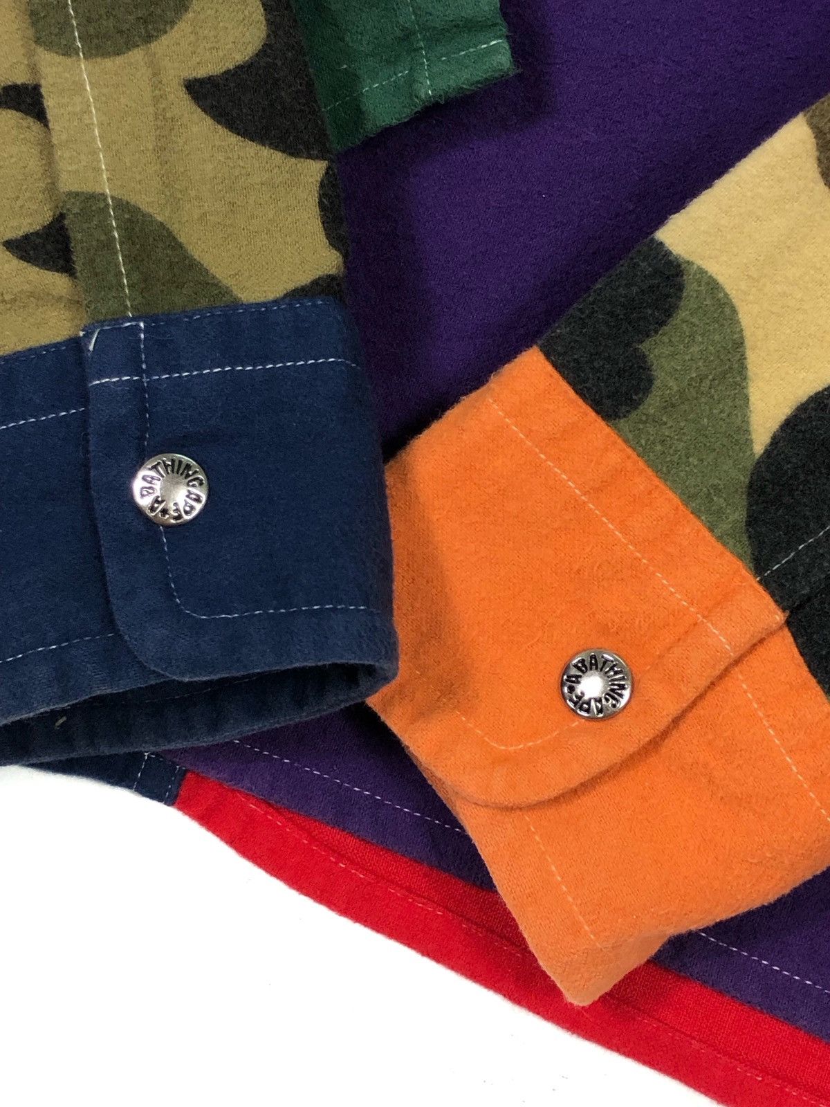 Bape RARE🔥MIX CRAZY CAMO COLORBLOCKS BUTTON UPS SHIRT JACKET Size US M / EU 48-50 / 2 - 12 Thumbnail