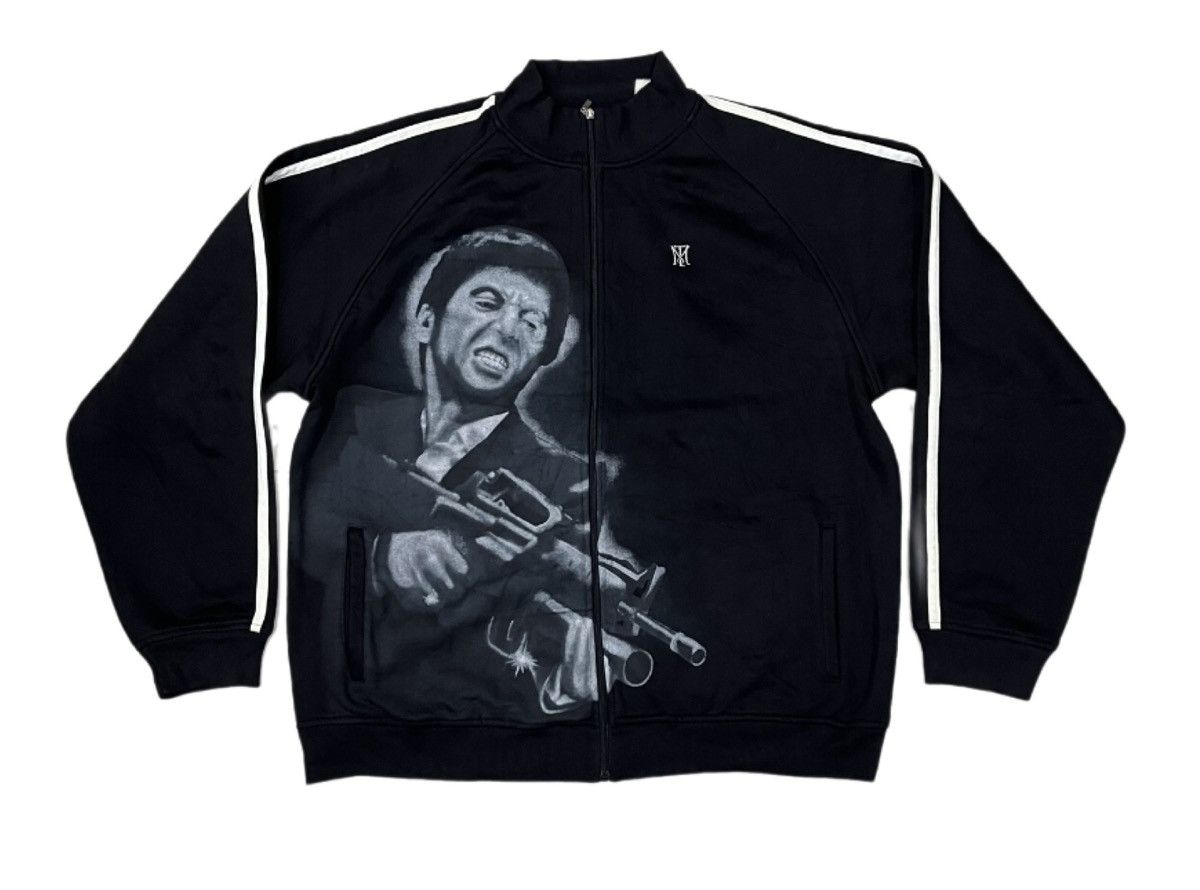Vintage TONY MONTANA OVP Rare Design Sweater Size US XXL / EU 58 / 5 - 2 Thumbnail