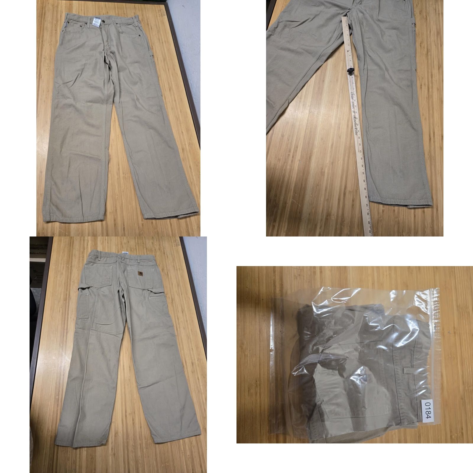 Carhartt VINTAGE Carhartt Pants Mens 36x32 Beige B186 GKH Loose Fit Canvas Carpenter Work Size US 36 / EU 52 - 8 Thumbnail