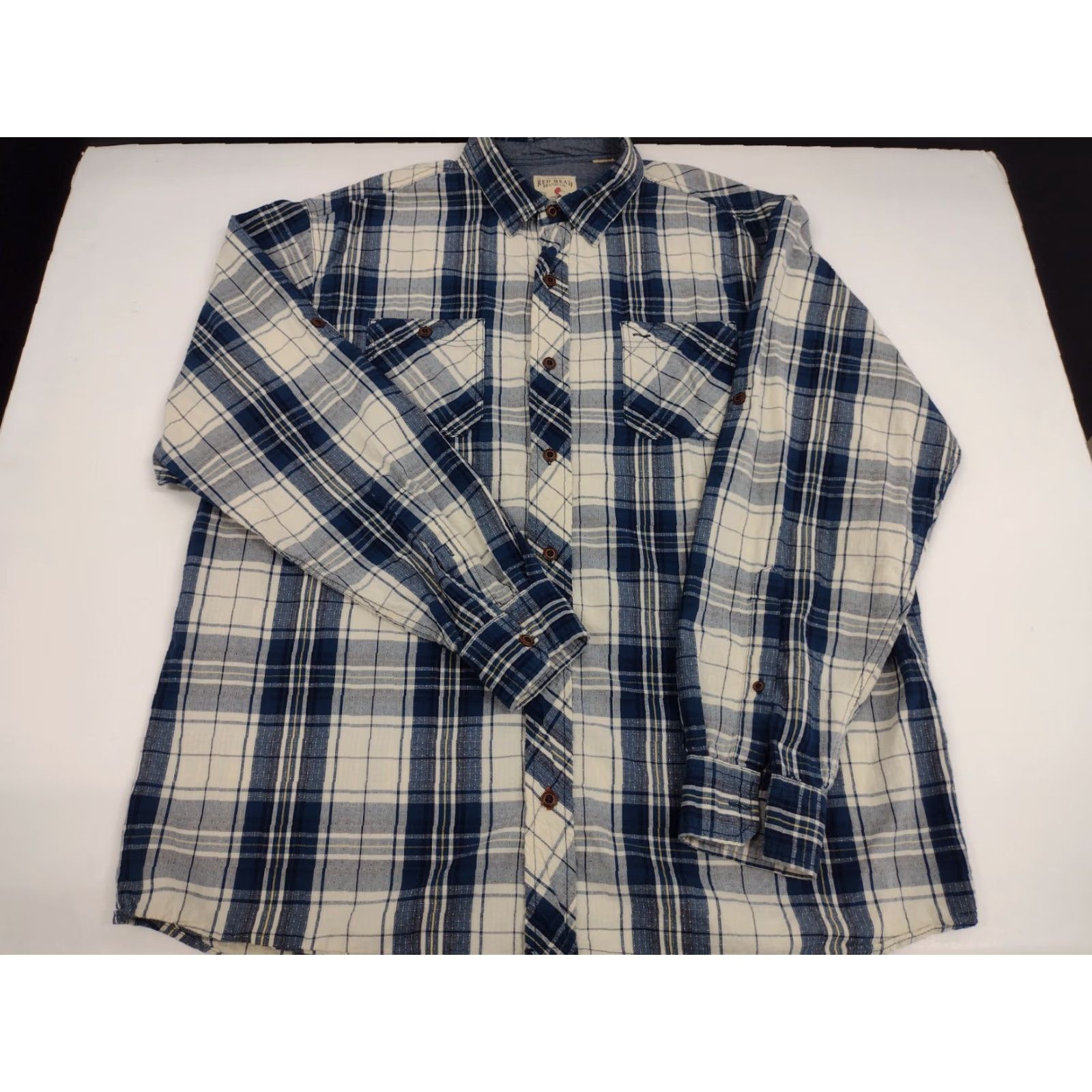 CO RedHead Button Up Long Sleeve Shirt Mens XXL Multicolor Canvas Pocketed Regular 2XL Shirt Size US XXL / EU 58 / 5 - 2 Thumbnail