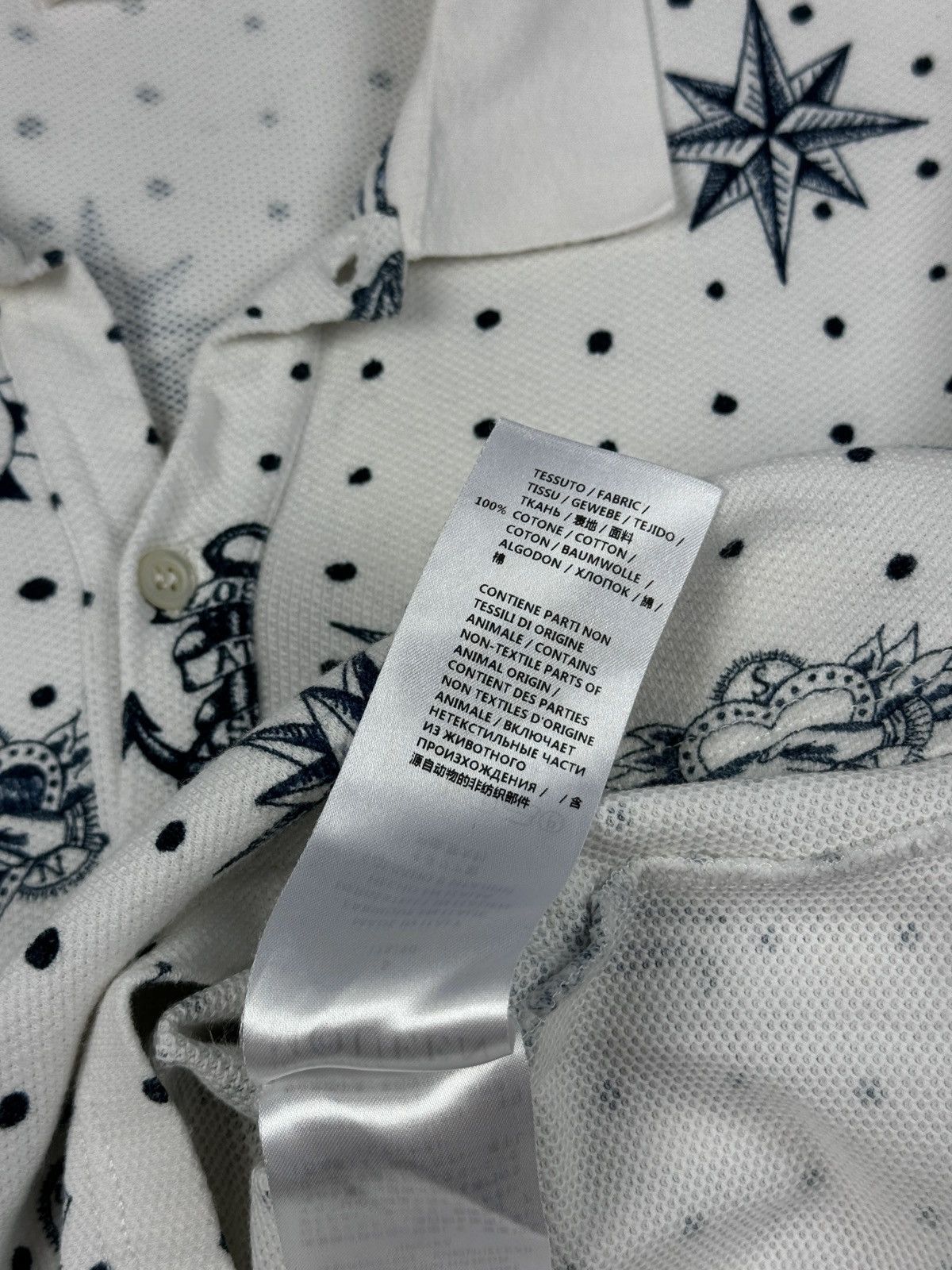 Alexander McQueen × Designer ALEXANDER MCQUEEN Lost At Sea Tattoo Printed Polo Shirt Size US S / EU 44-46 / 1 - 22 Thumbnail