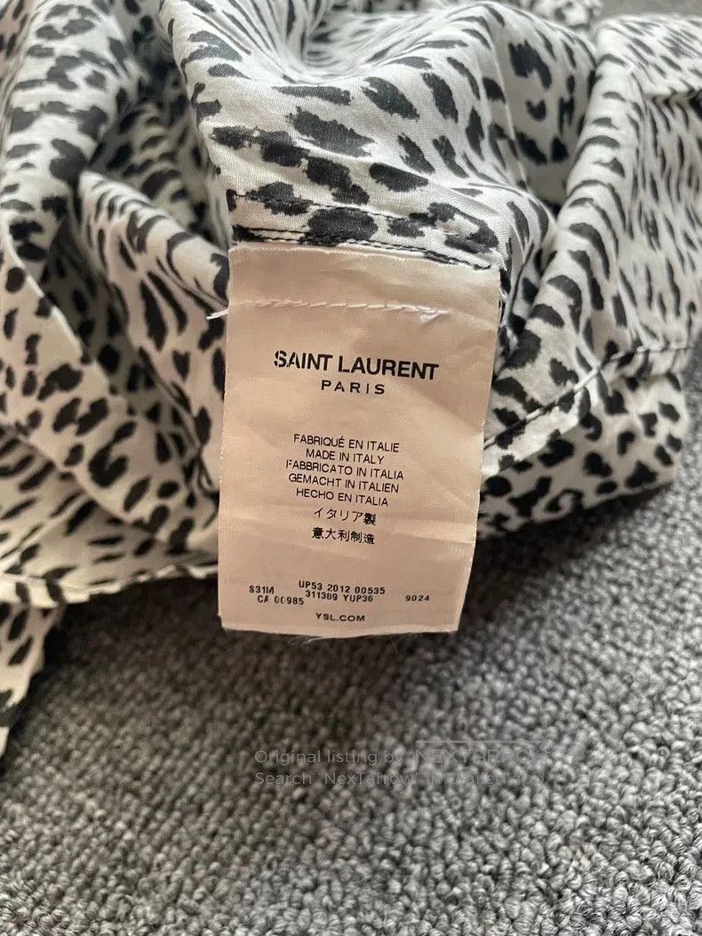Saint Laurent Paris Saint Laurent Leopard Print Button. Size US M / EU 48-50 / 2 - 6 Thumbnail