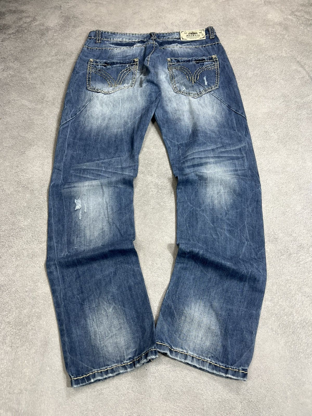True Religion VTG True Religion Type! Balenci Distressed Washed Y2K Jeans Size US 32 / EU 48 - 5 Thumbnail