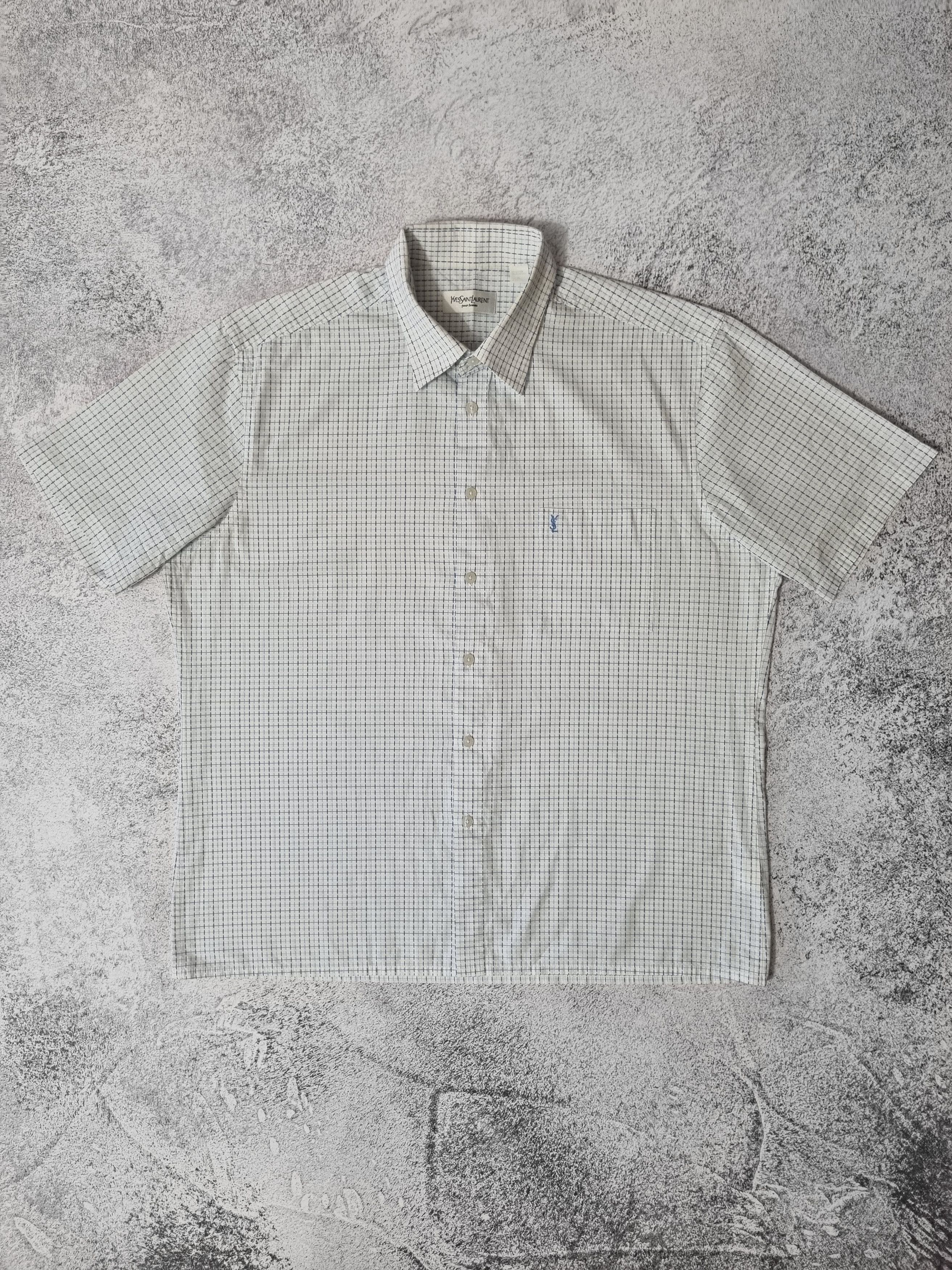 Vintage Vintage Yves Saint Laurent Short Sleeve Shirt Size US XL / EU 56 / 4 - 2 Thumbnail