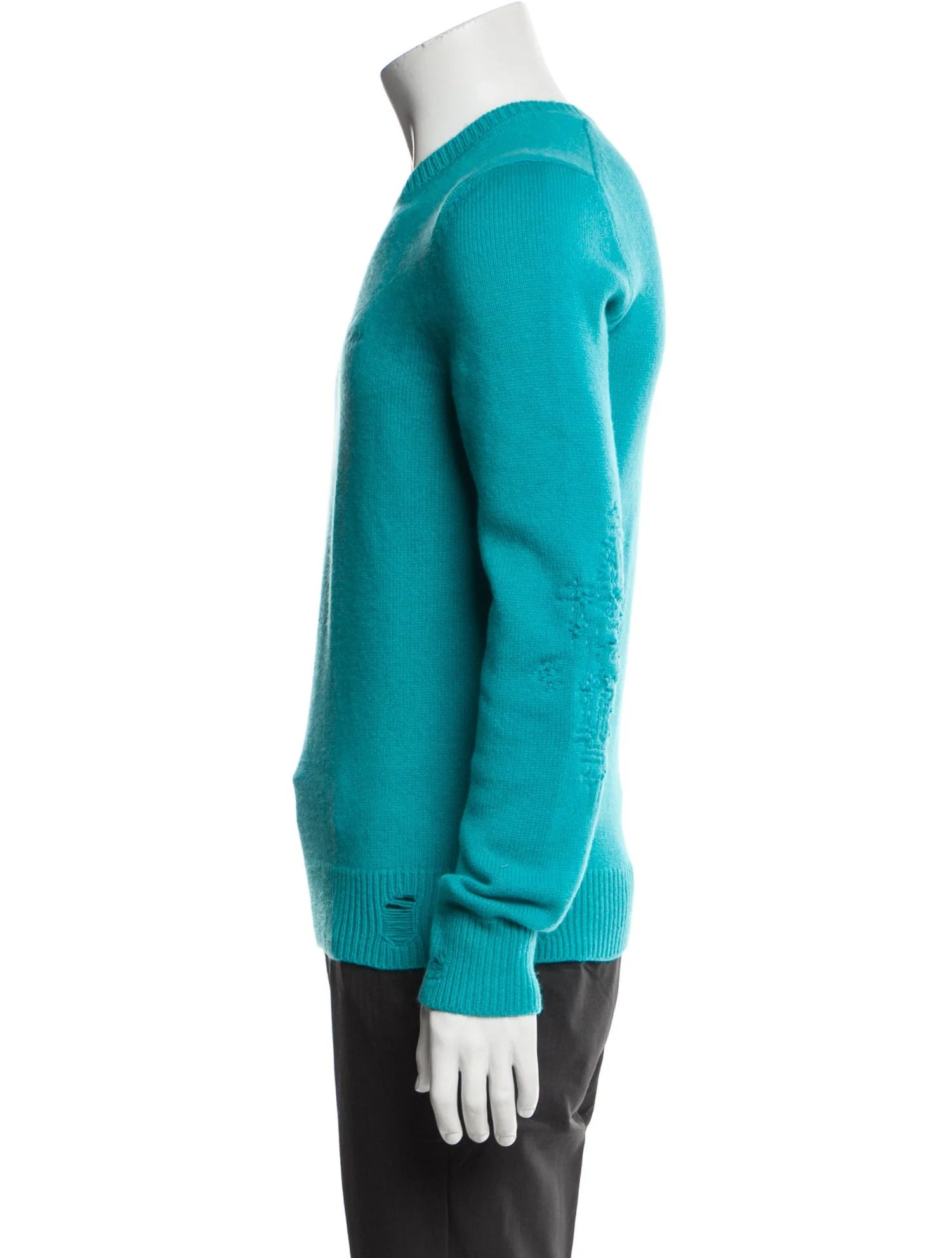 Amiri o1y0525 Cashmere Blend Sweater in Turquoise Size US XL / EU 56 / 4 - 2 Thumbnail