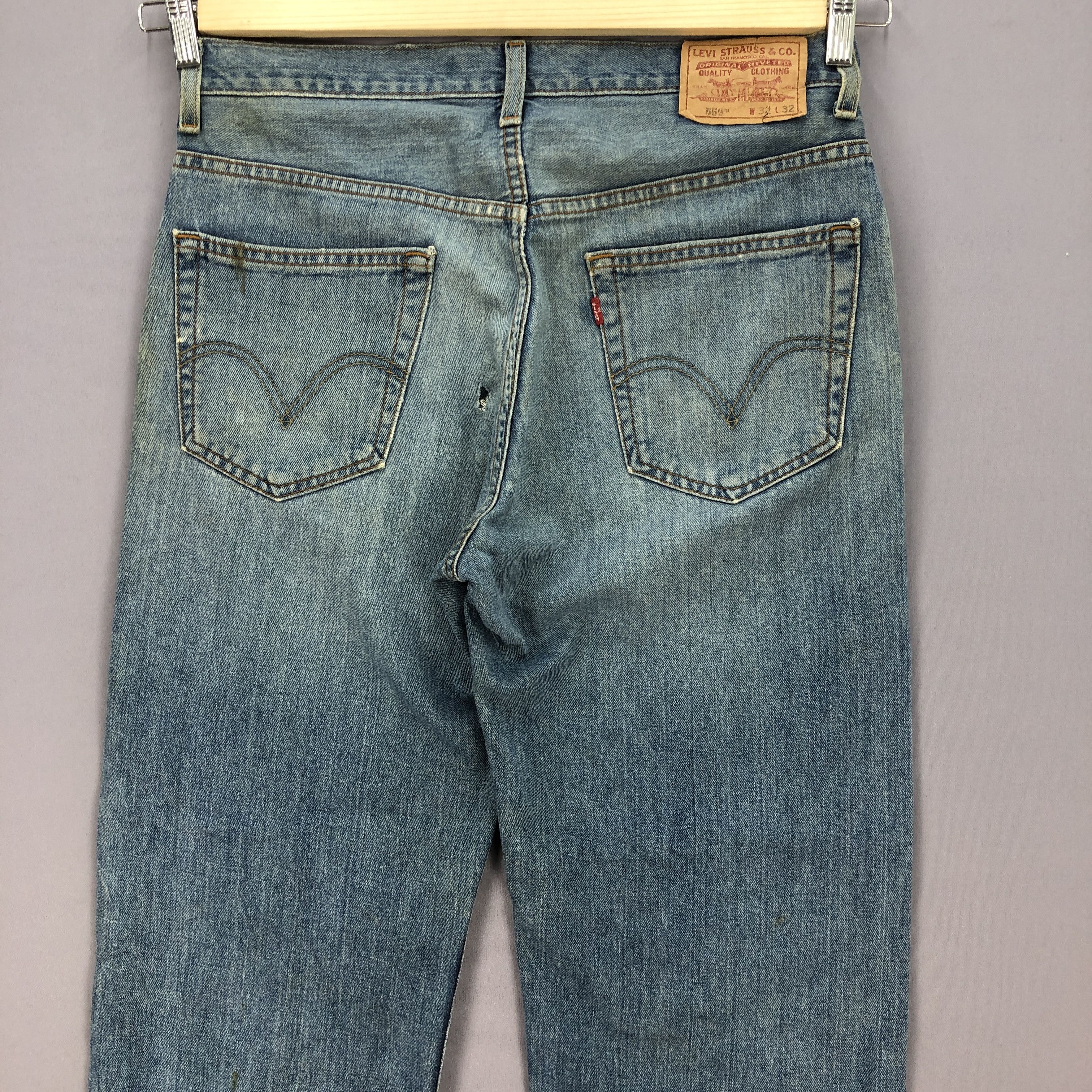 Levi's Vintage Y2K Levis Dirty Jeans Levi's Faded Blue Wash Denim Size US 32 / EU 48 - 4 Thumbnail