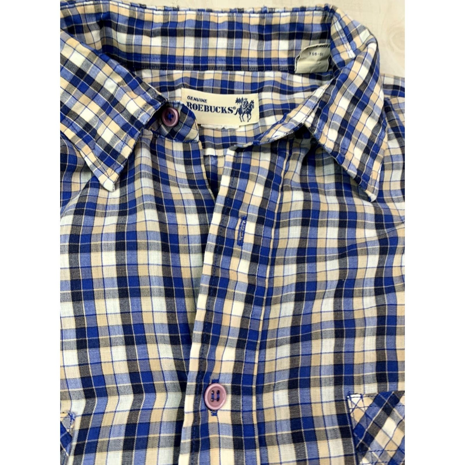 Sears VINTAGE Roebucks Sears Plaid Rockabilly Western Mens XL Button-Up Shirt Cardigan? Size US XL / EU 56 / 4 - 6 Thumbnail