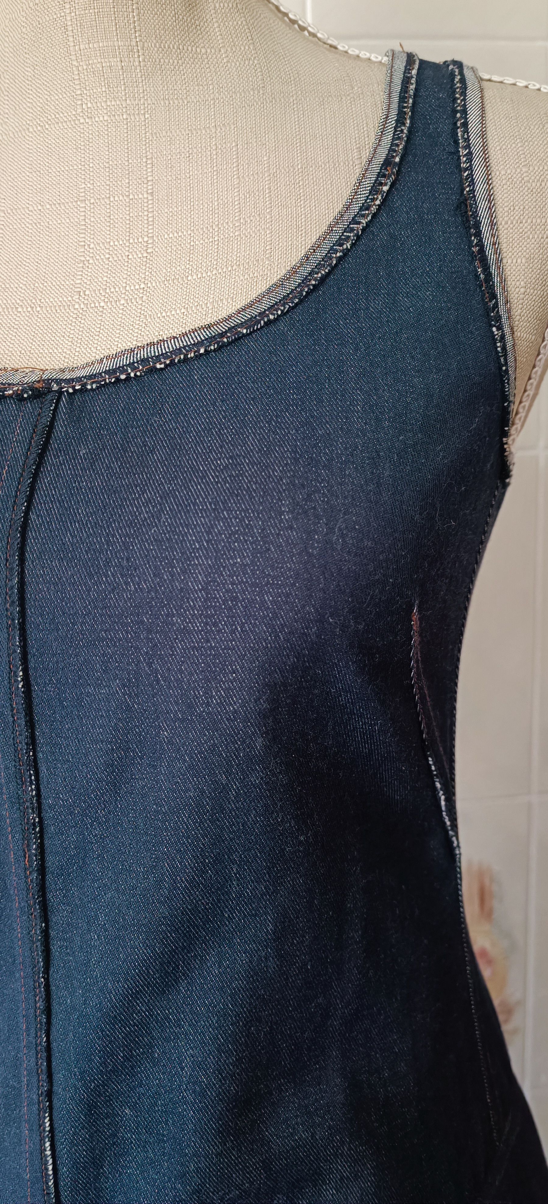 Jean Paul Gaultier FW1992/93- Gaultier Jeans - Long dress with fringes Size S / US 4 / IT 40 - 4 Thumbnail