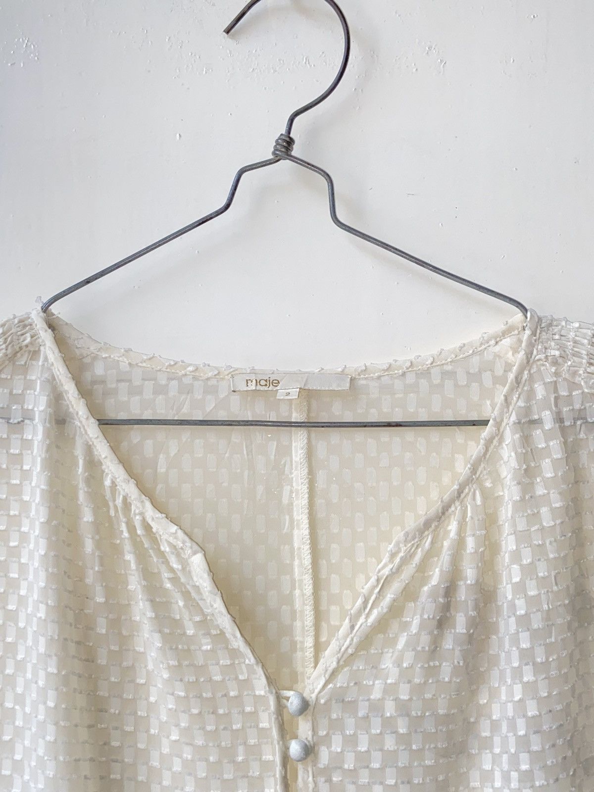 Maje MAJE White Motive Dress Size M / US 6-8 / IT 42-44 - 13 Thumbnail