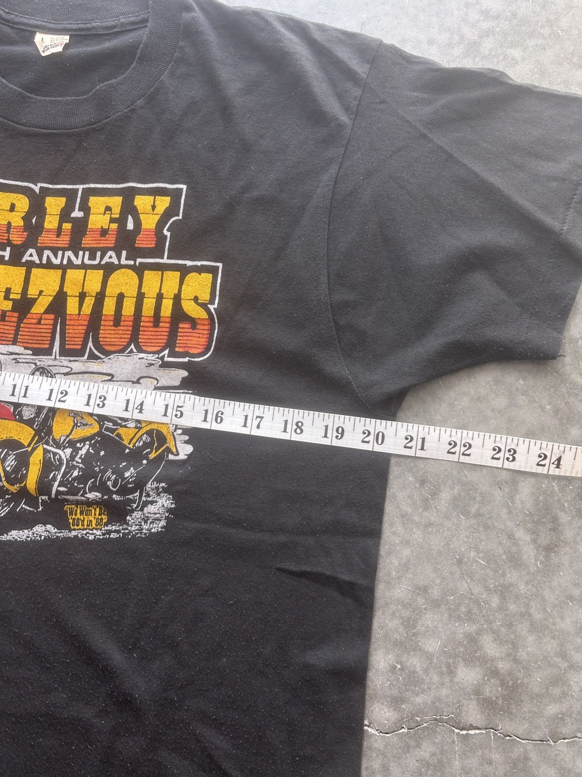 Harley Davidson × Vintage Vintage 80s Harley Davidson Rendezvous Graphic Tee Size US M / EU 48-50 / 2 - 8 Thumbnail