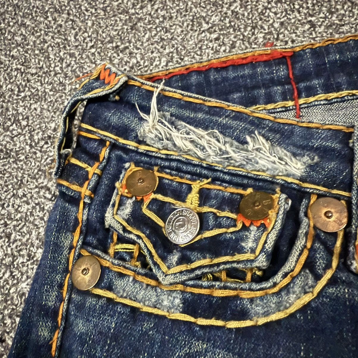 True Religion 🔥🇺🇸 Flared Sick True Religion Orange Archives y2k Denim Size US 29 - 12 Thumbnail